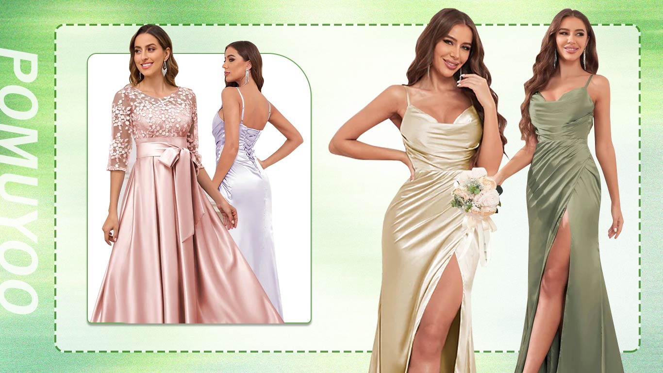 Shine Bright in Summer Stretch Satin Bridesmaid Dresses