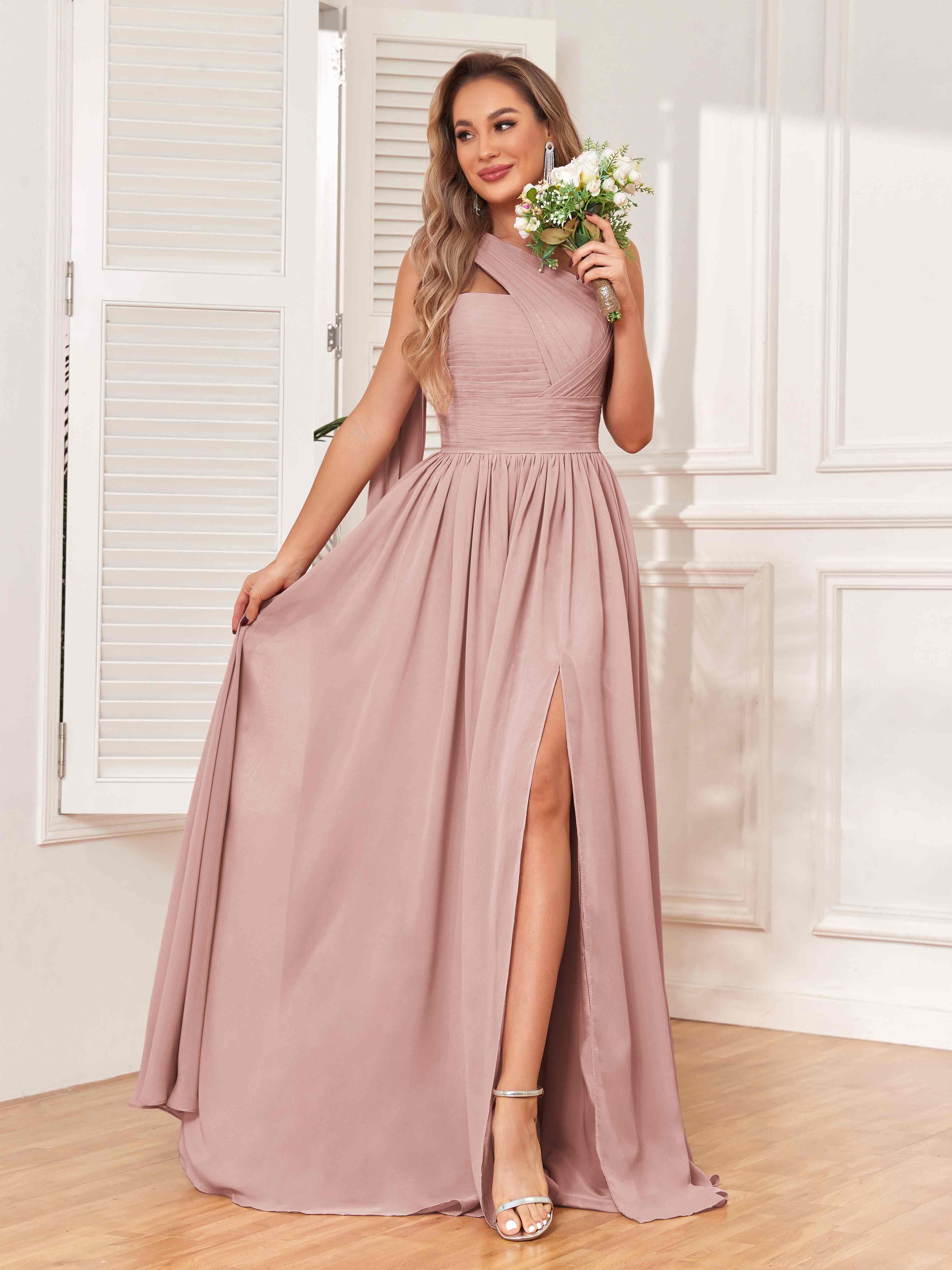 Browse Elegant Dusty Rose Bridesmaid Dresses, Fast Delivery Worldwide