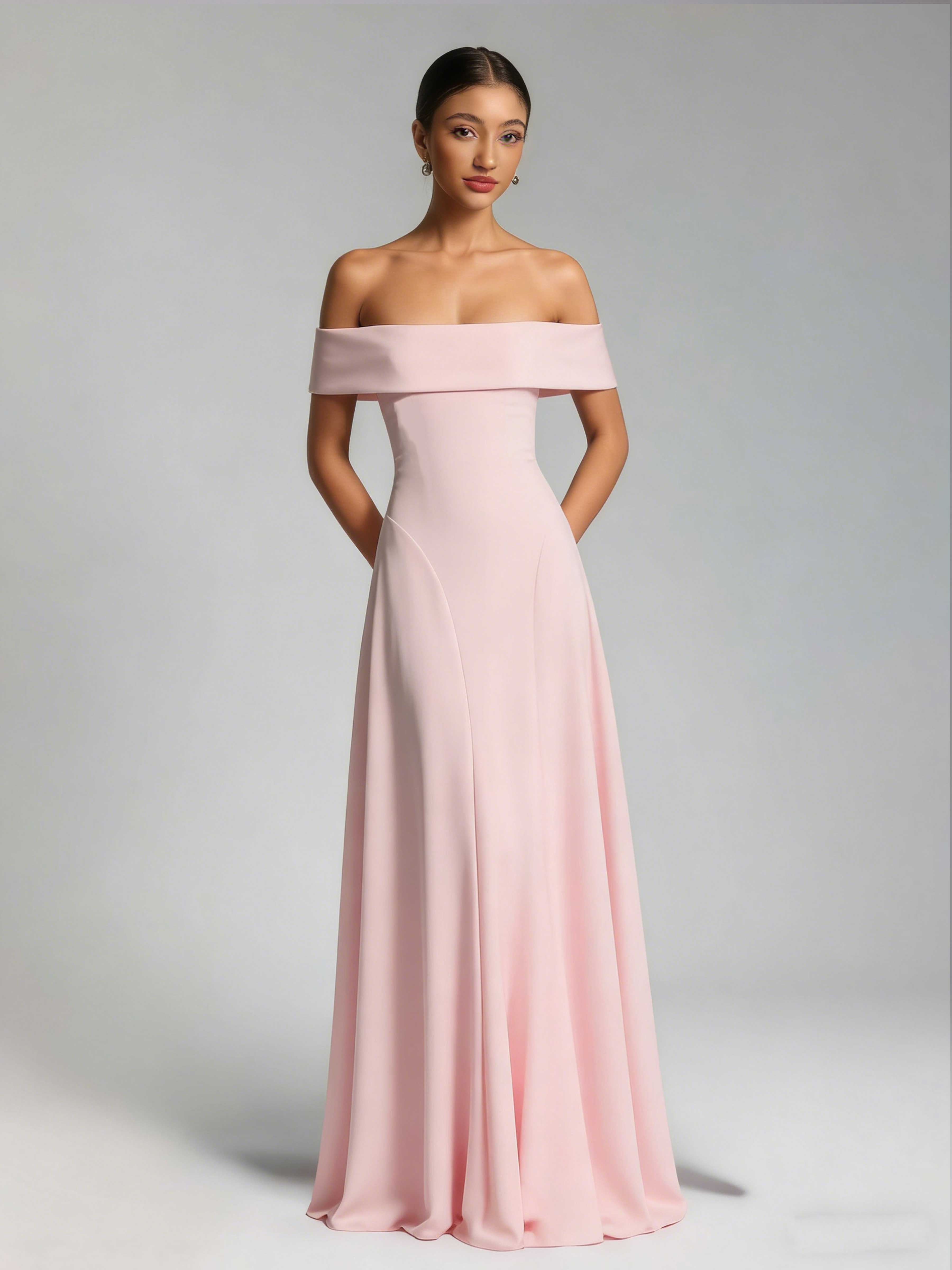 Naelithia Timeless Off the Shoulder A-Line Floor Length Prom Dresses, Burgundy
