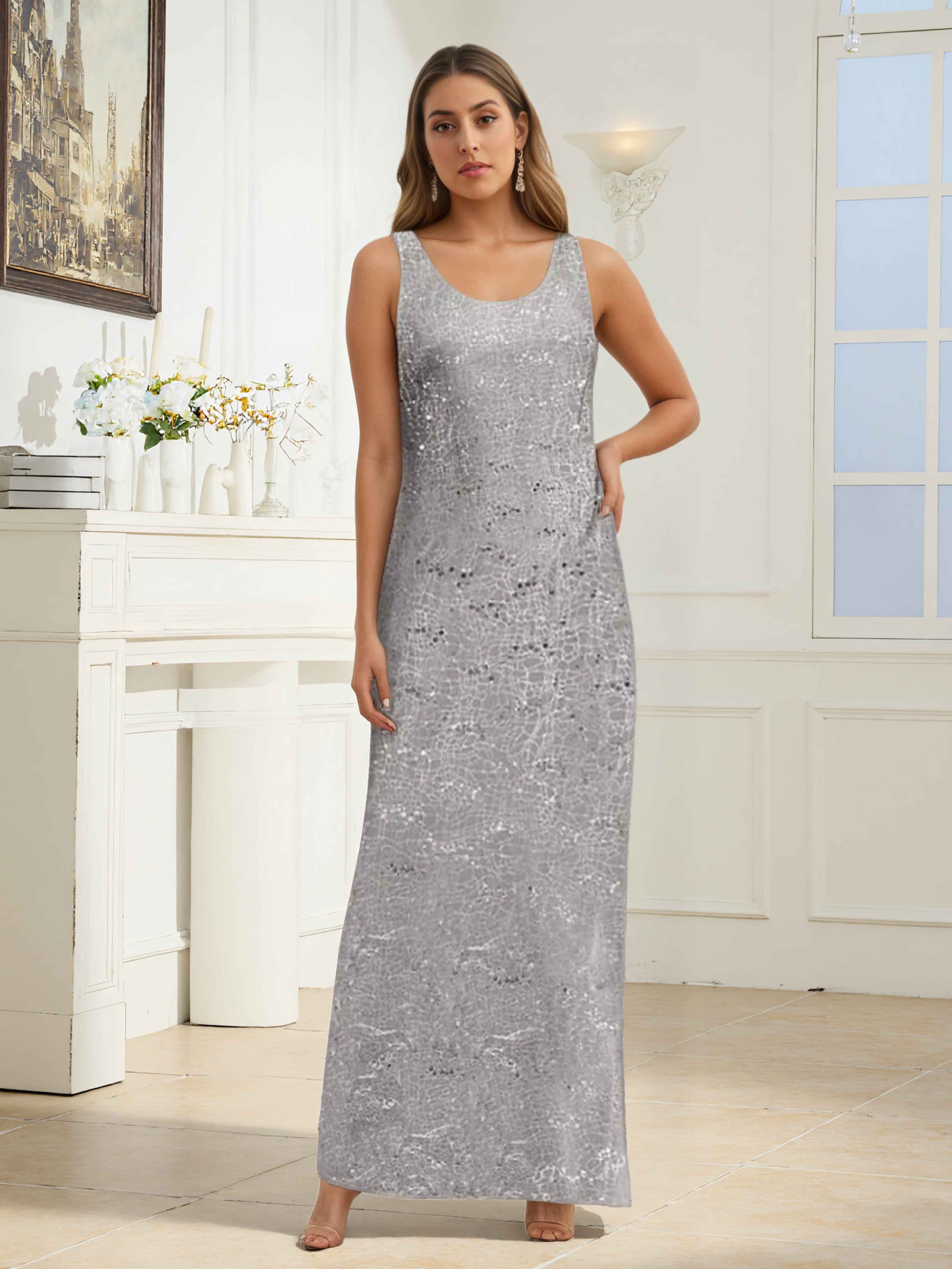 Laelithryn Trendy Round Neck 2-Piece Long Mother of the Bride Dresses with Jacket