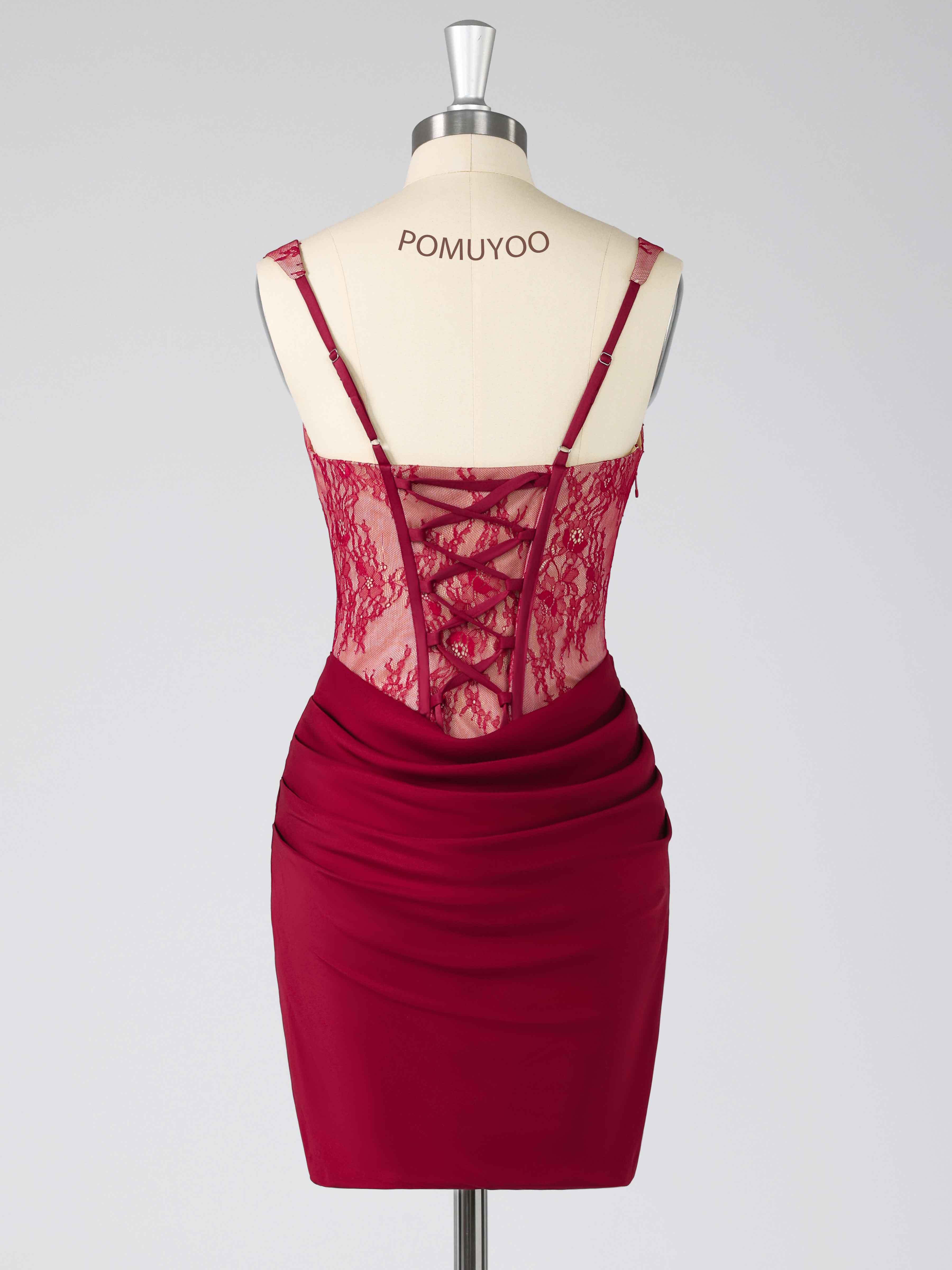 Fraelitharae Gorgeous Strapless Floral Lace Mini Party Dresses