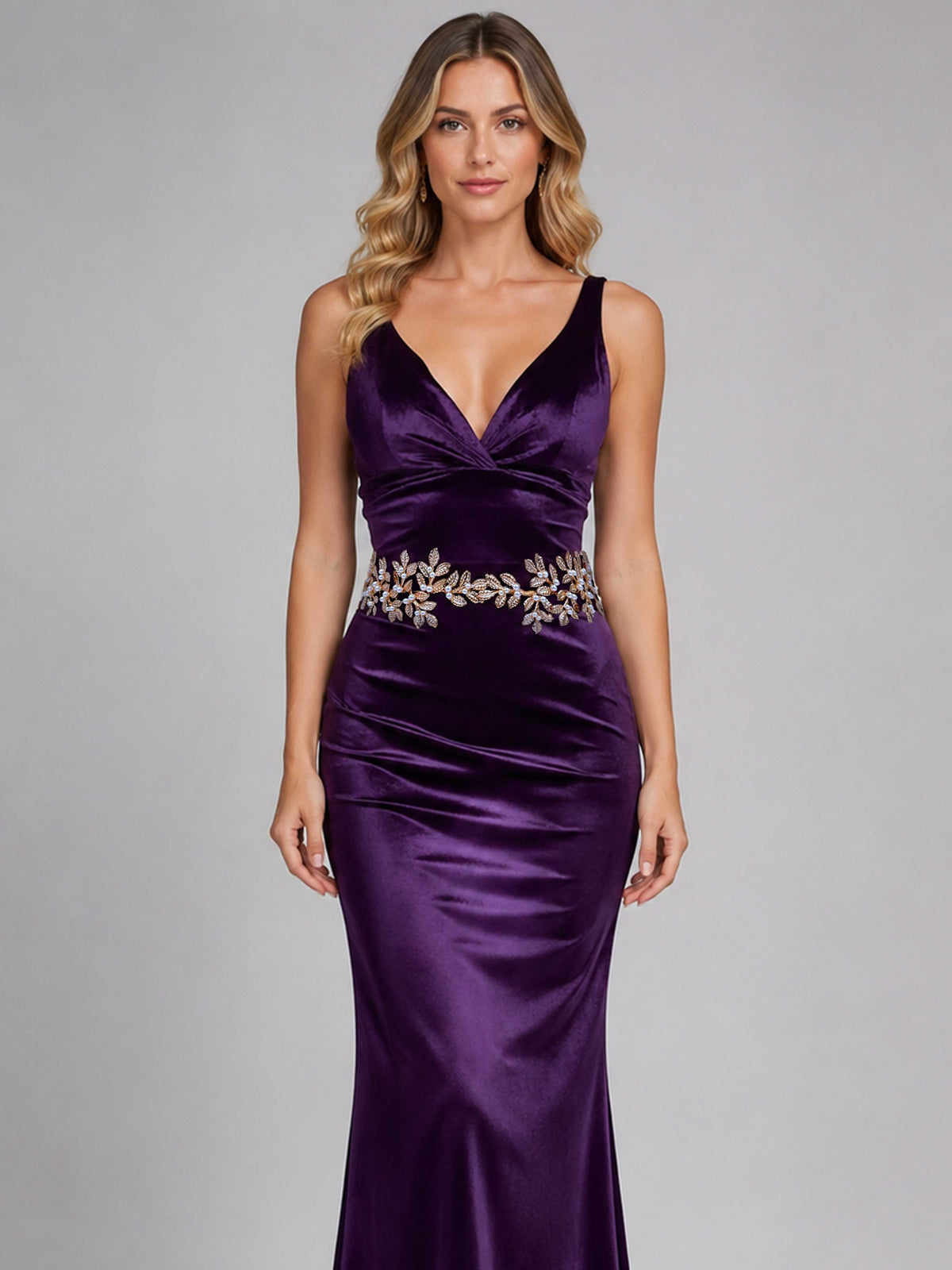 Women's Gold Leaf & Pearl Waist Belt
