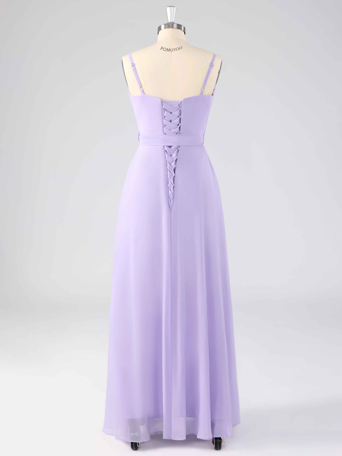 Trendy Spaghetti Straps Asymmetrical Chiffon Bridesmaid Dresses