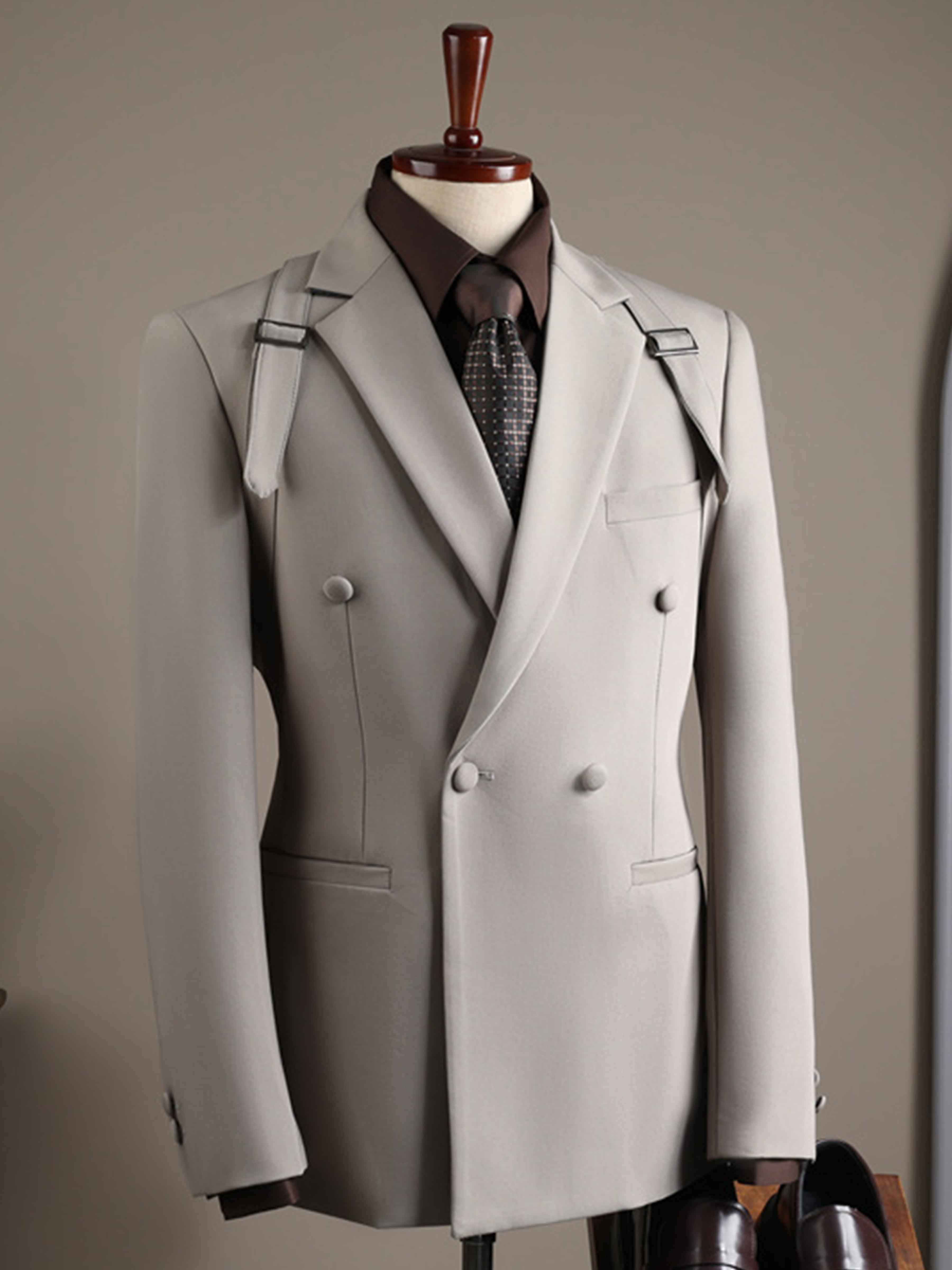 Sophisticated Men's Double Breasted 2 Pieces Formal Suits