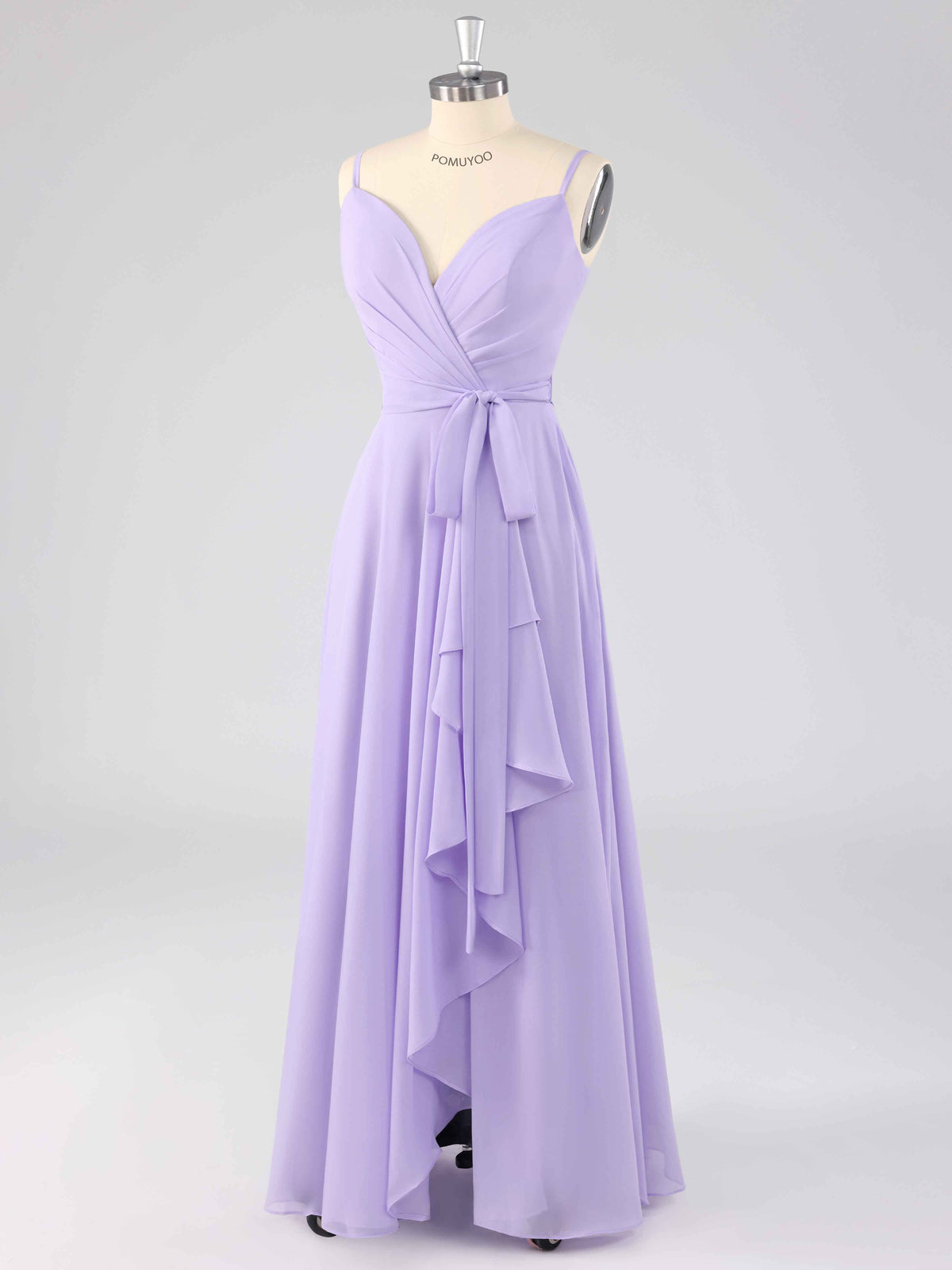 Trendy Spaghetti Straps Asymmetrical Chiffon Bridesmaid Dresses