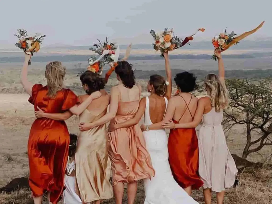 mix of styles bridesmaid dress