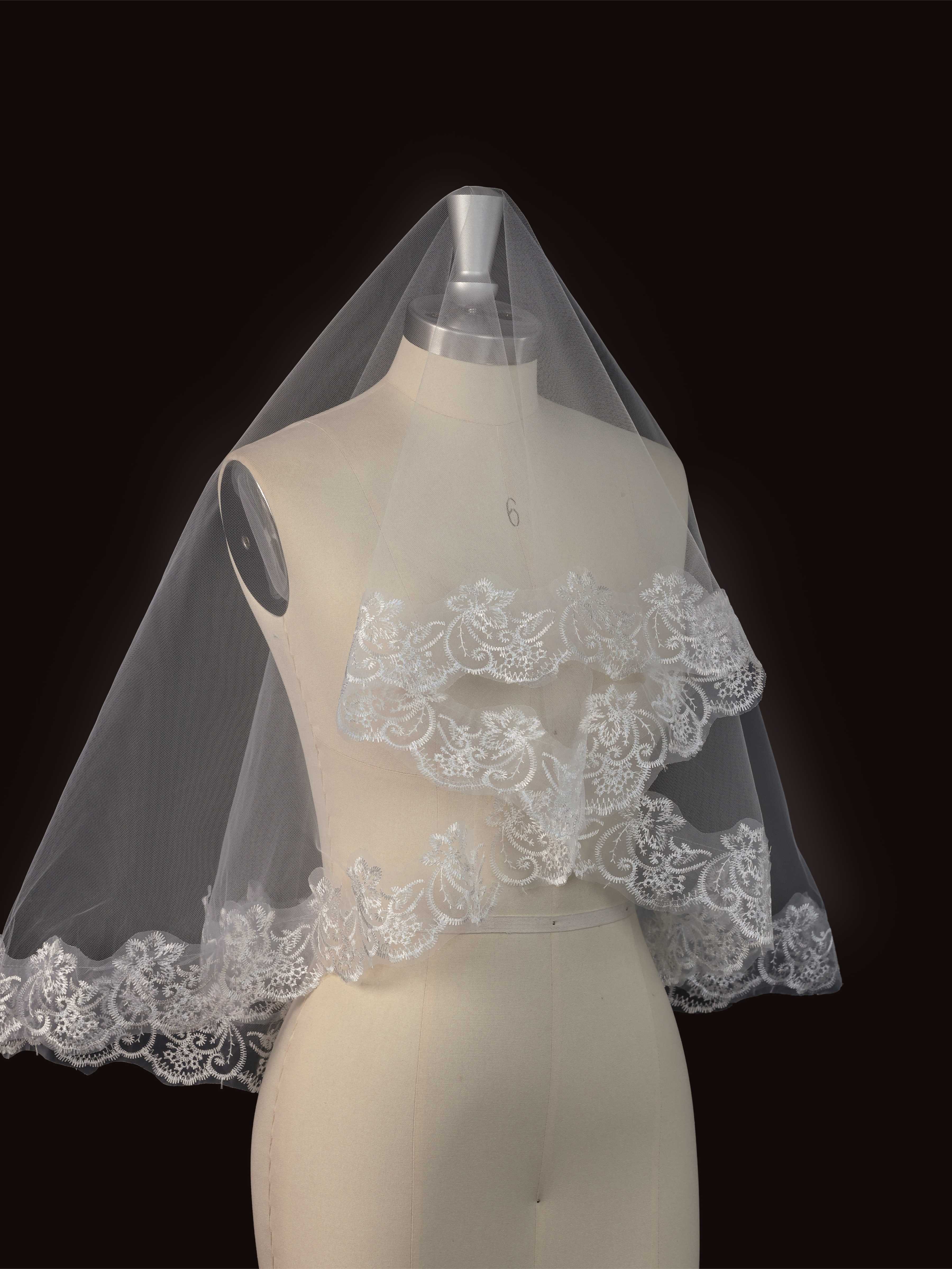 Black Lace Mantilla Veil for Gothic Bridal Look
