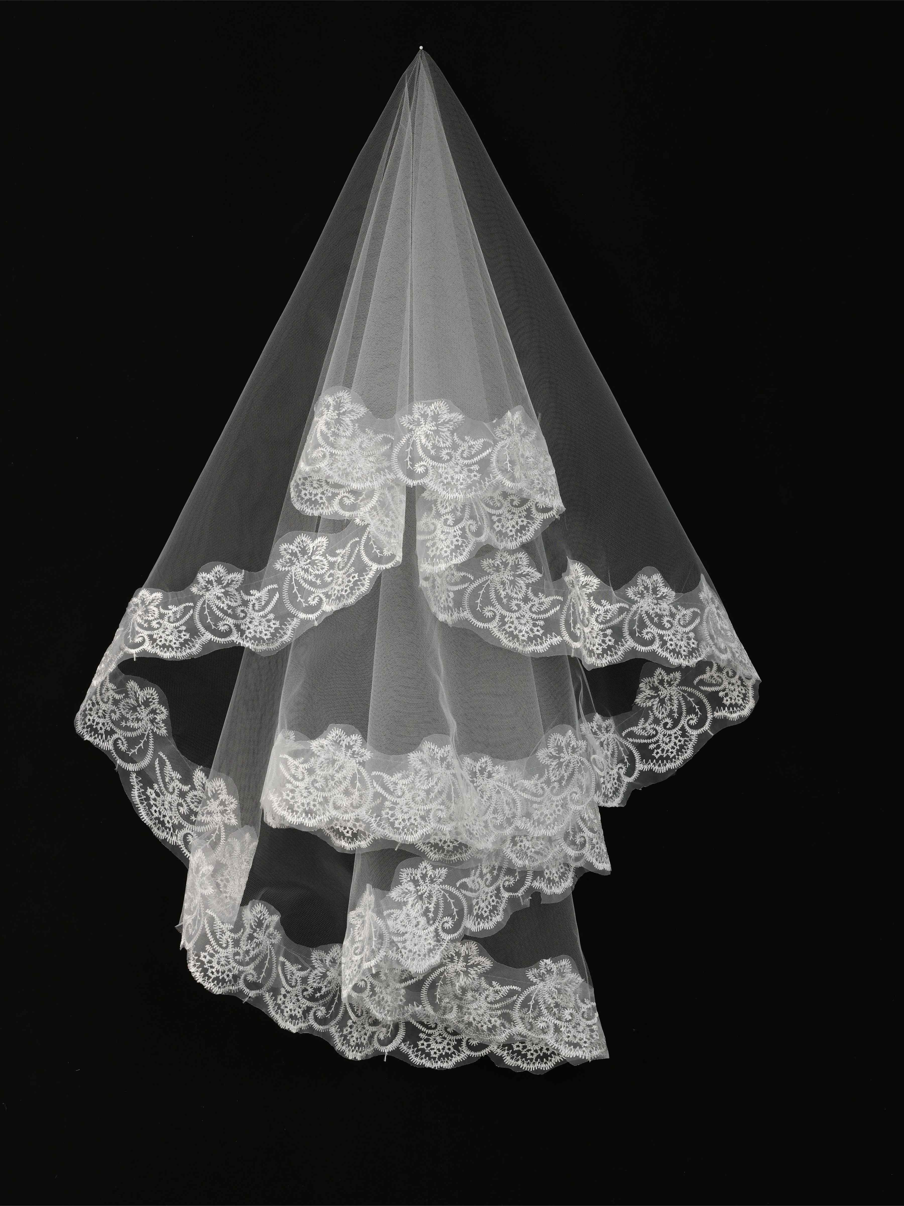 Black Lace Mantilla Veil for Gothic Bridal Look