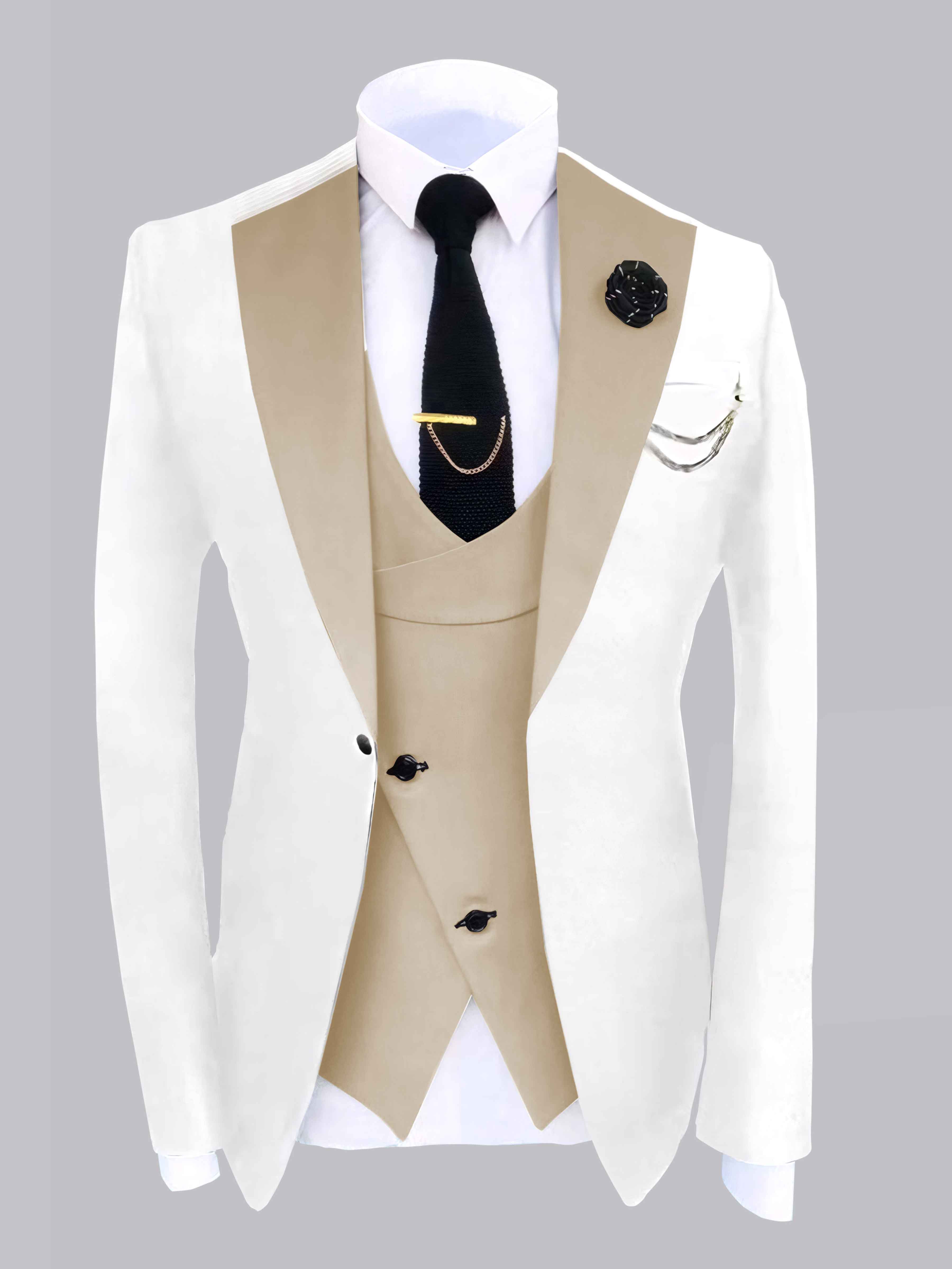 Trendy Men's Color Block Design 2 Pieces Jacket