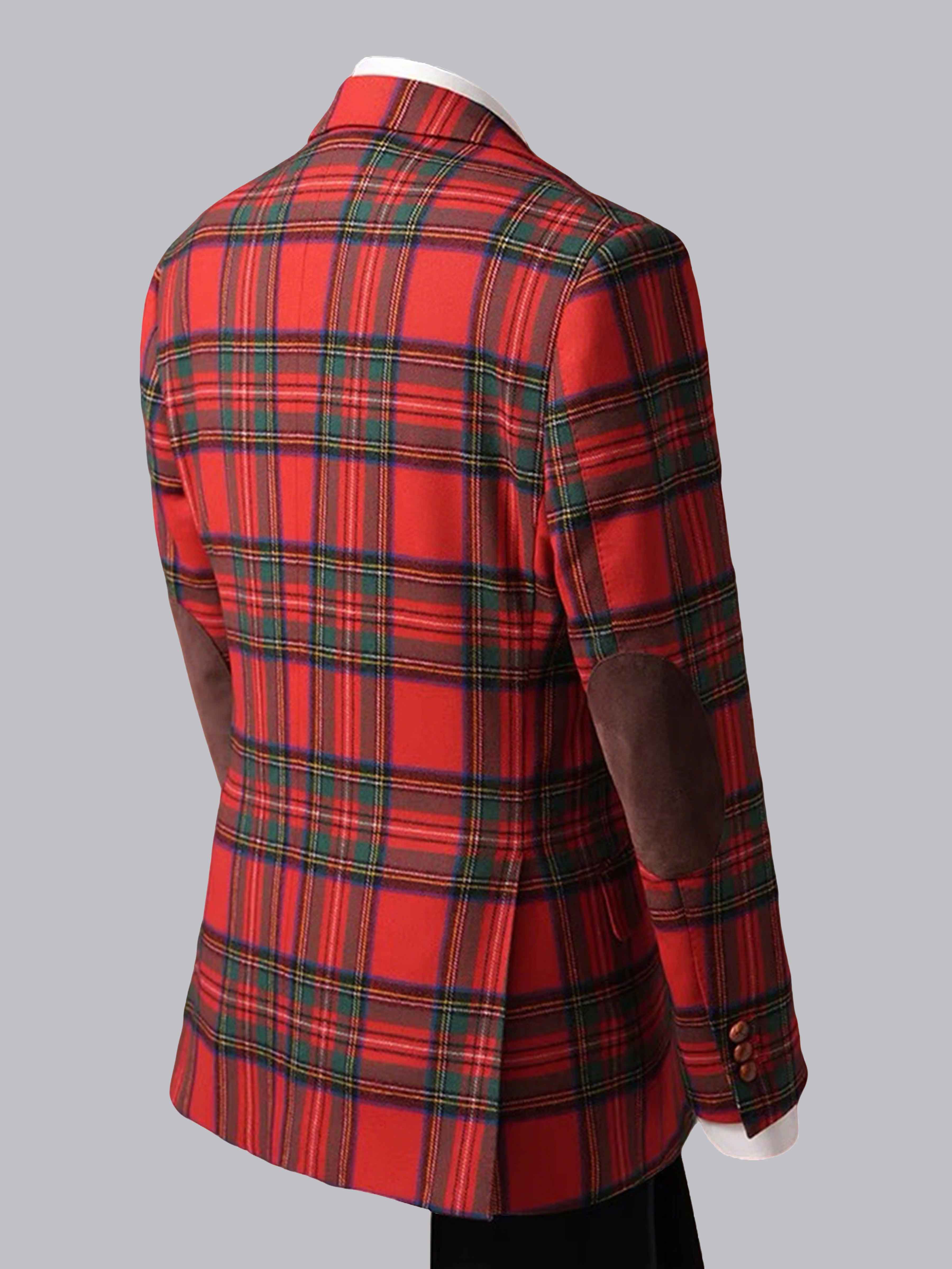 Chic 2 Pieces Men's Notch Lapel Two Buttons Checkered Suit For Prom