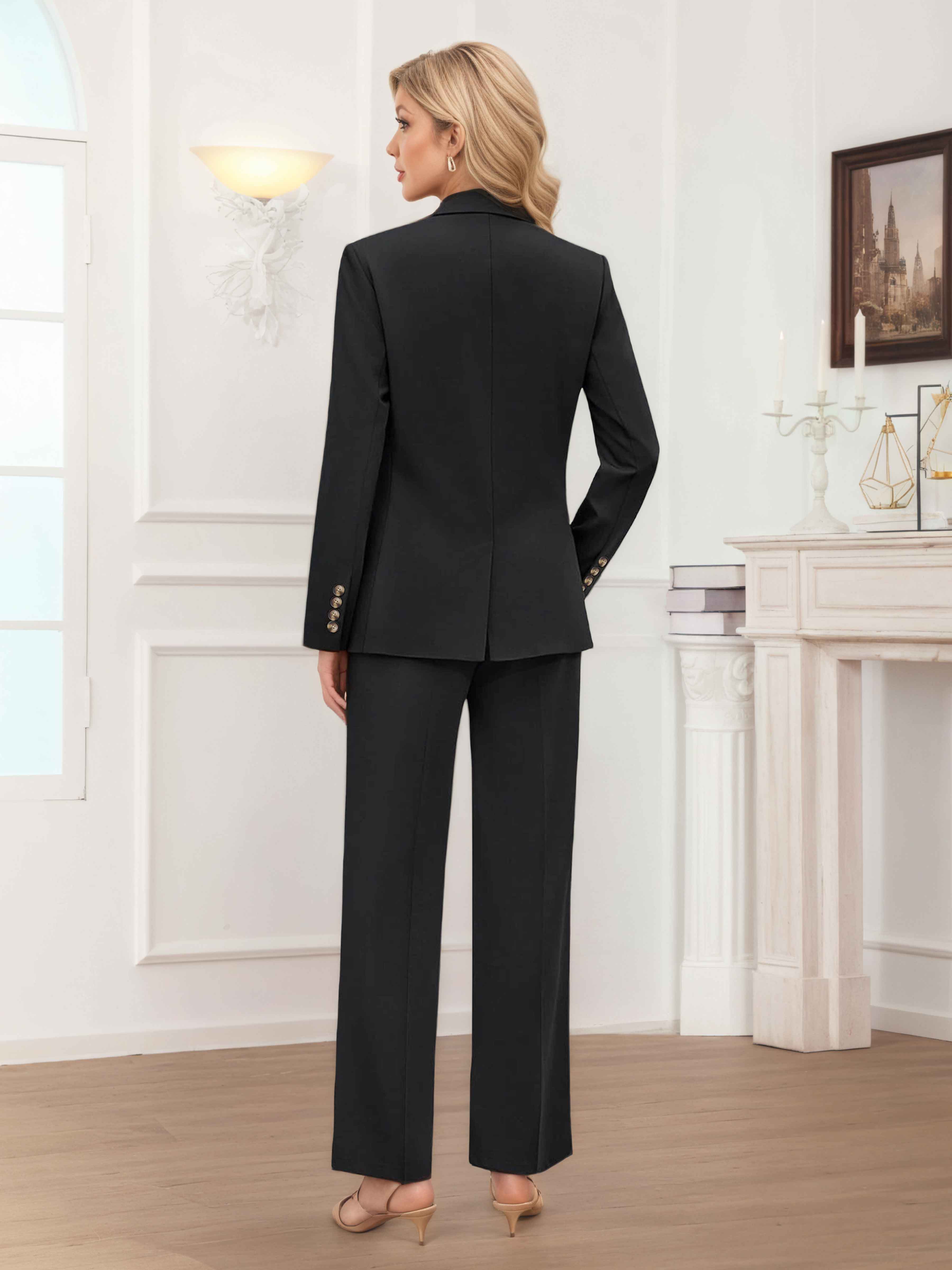 Chic Women's 2 Pieces Double Breasted Formal Business Suits