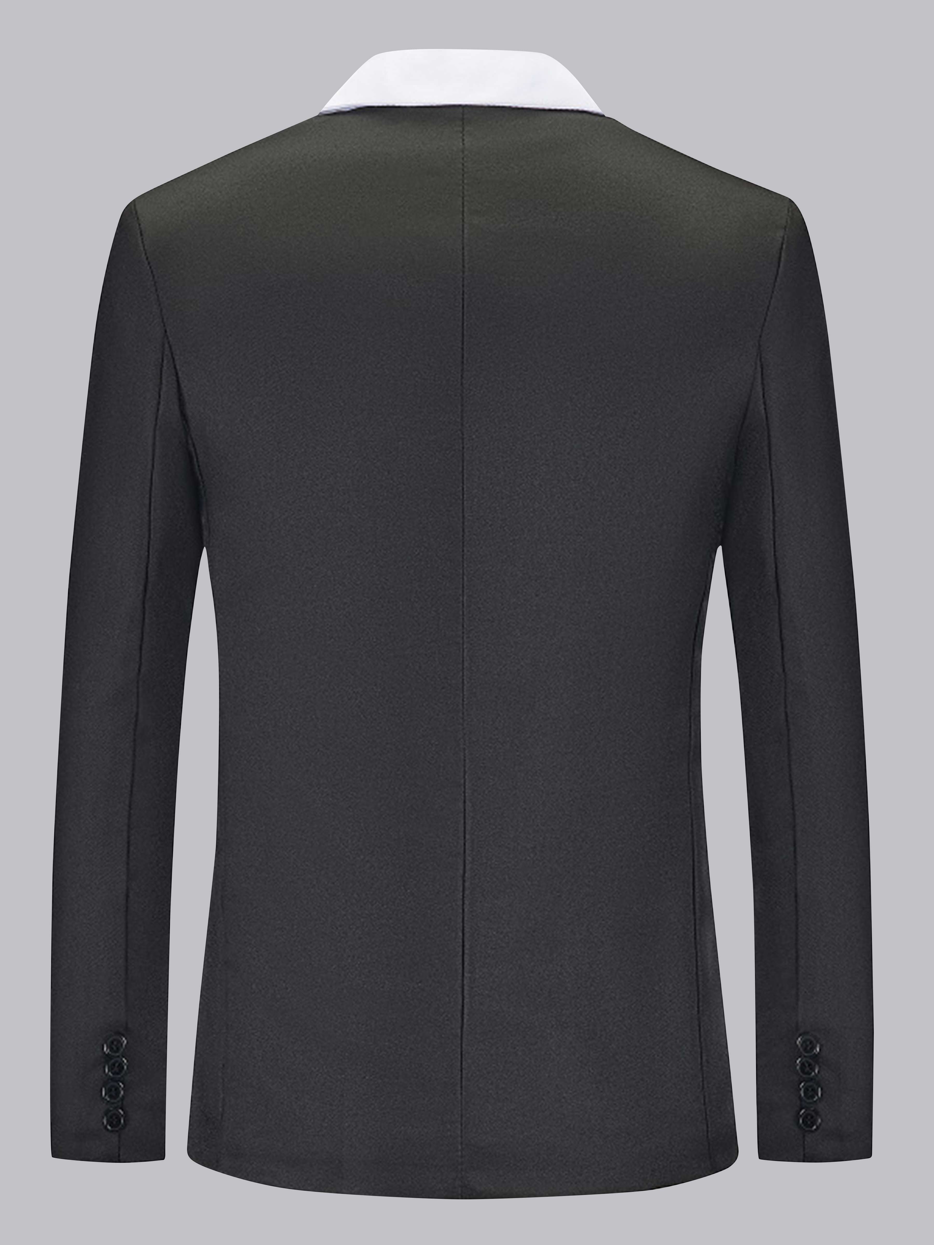 Classic Men's One Button Notch Lapel Suit Jacket For Casual