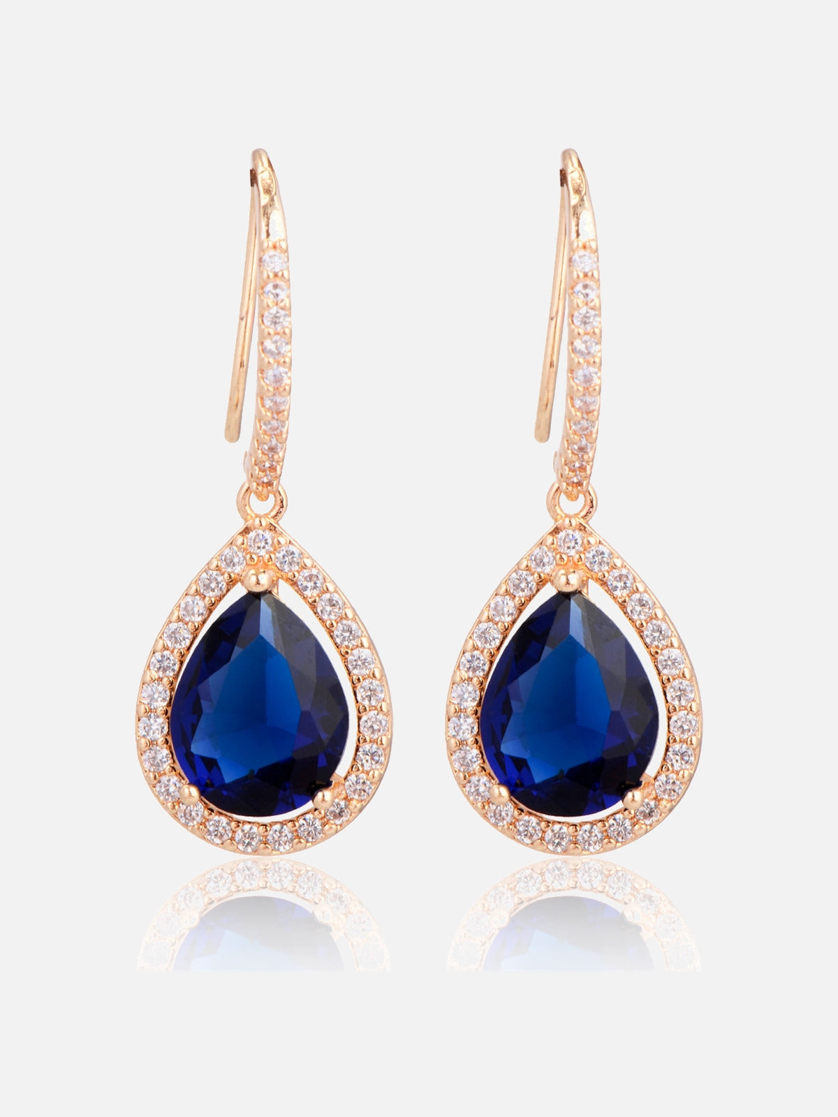 Colorful Crystal Teardrop Statement Earrings