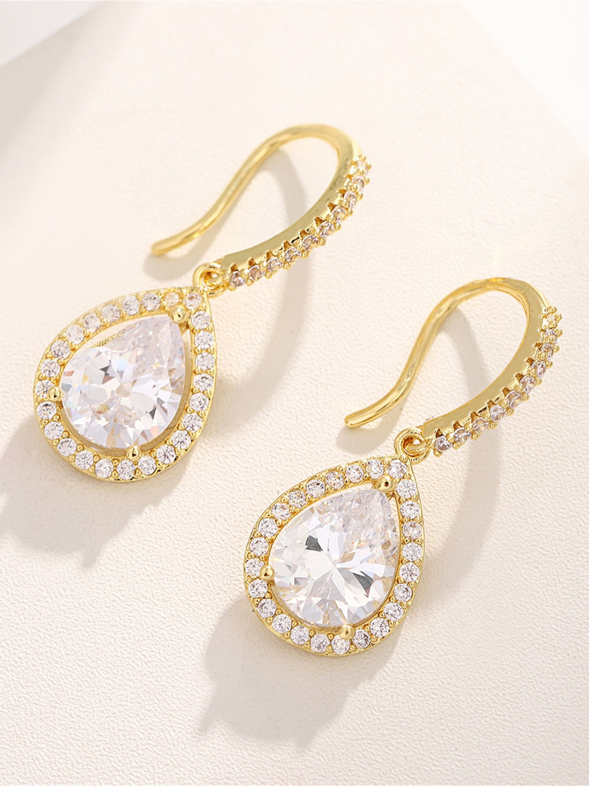 Colorful Crystal Teardrop Statement Earrings