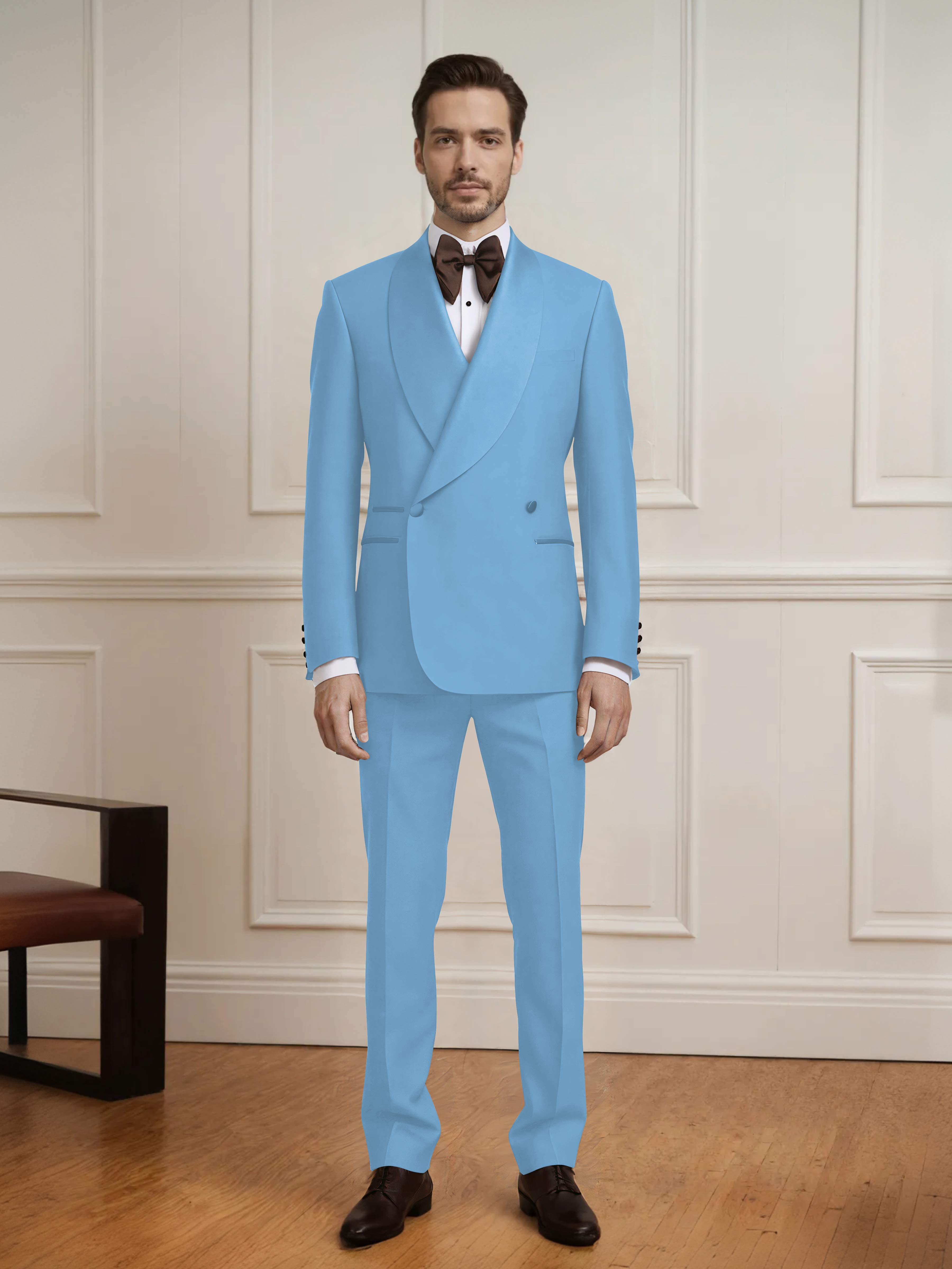 Commanding Men's One Button 2 Pieces Wedding Suit