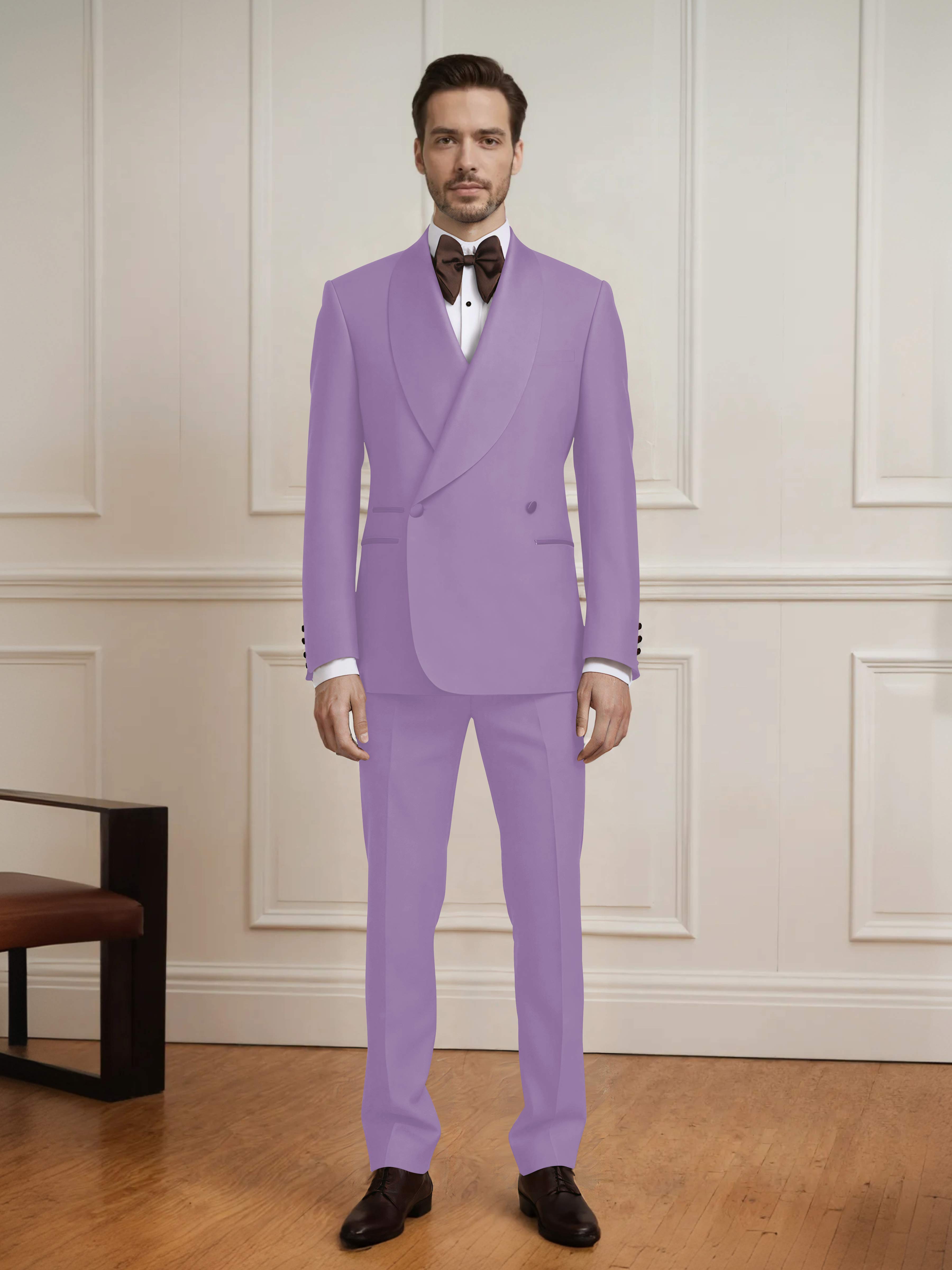 Commanding Men's One Button 2 Pieces Wedding Suit