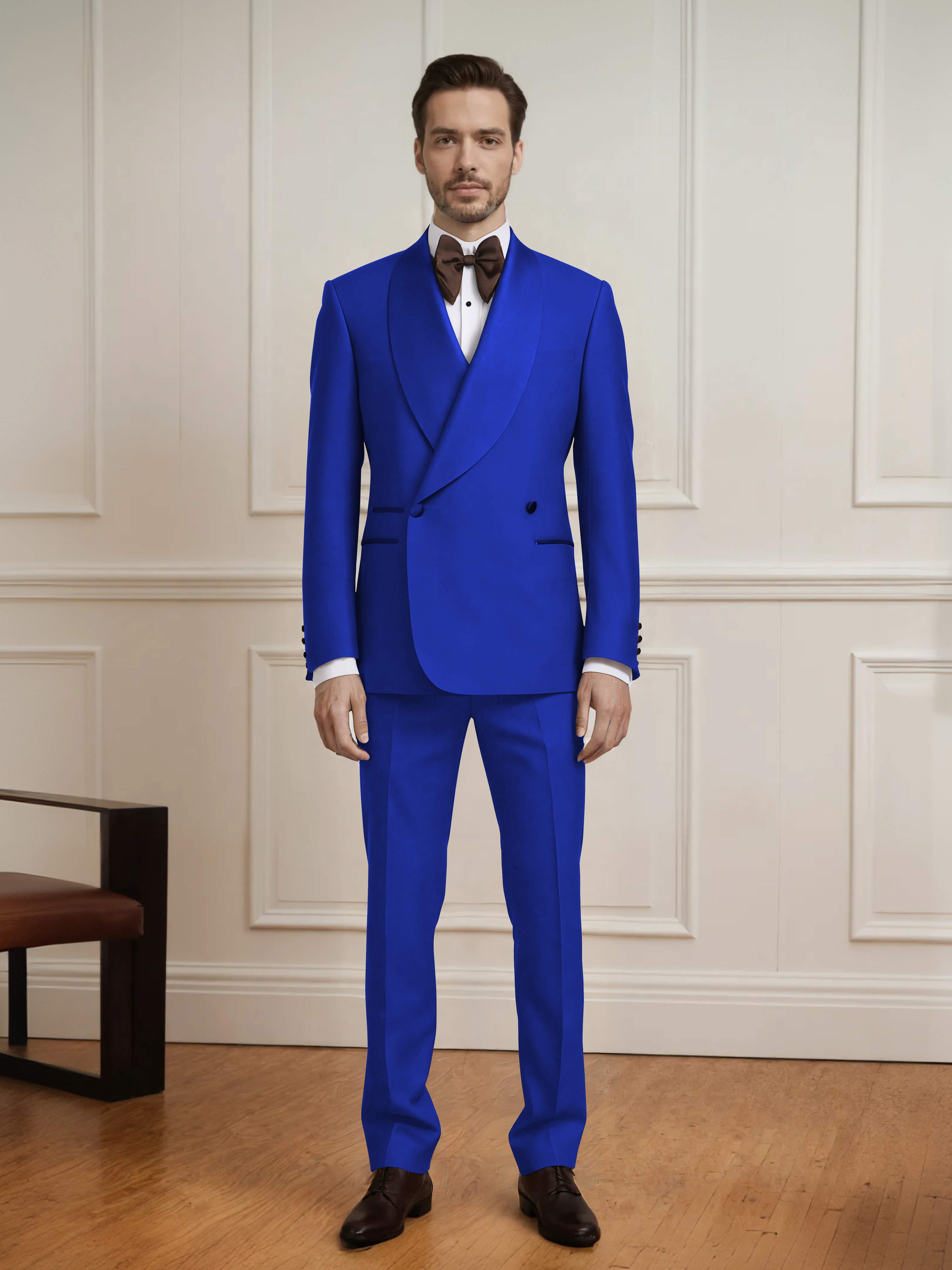 Commanding Men's One Button 2 Pieces Wedding Suit