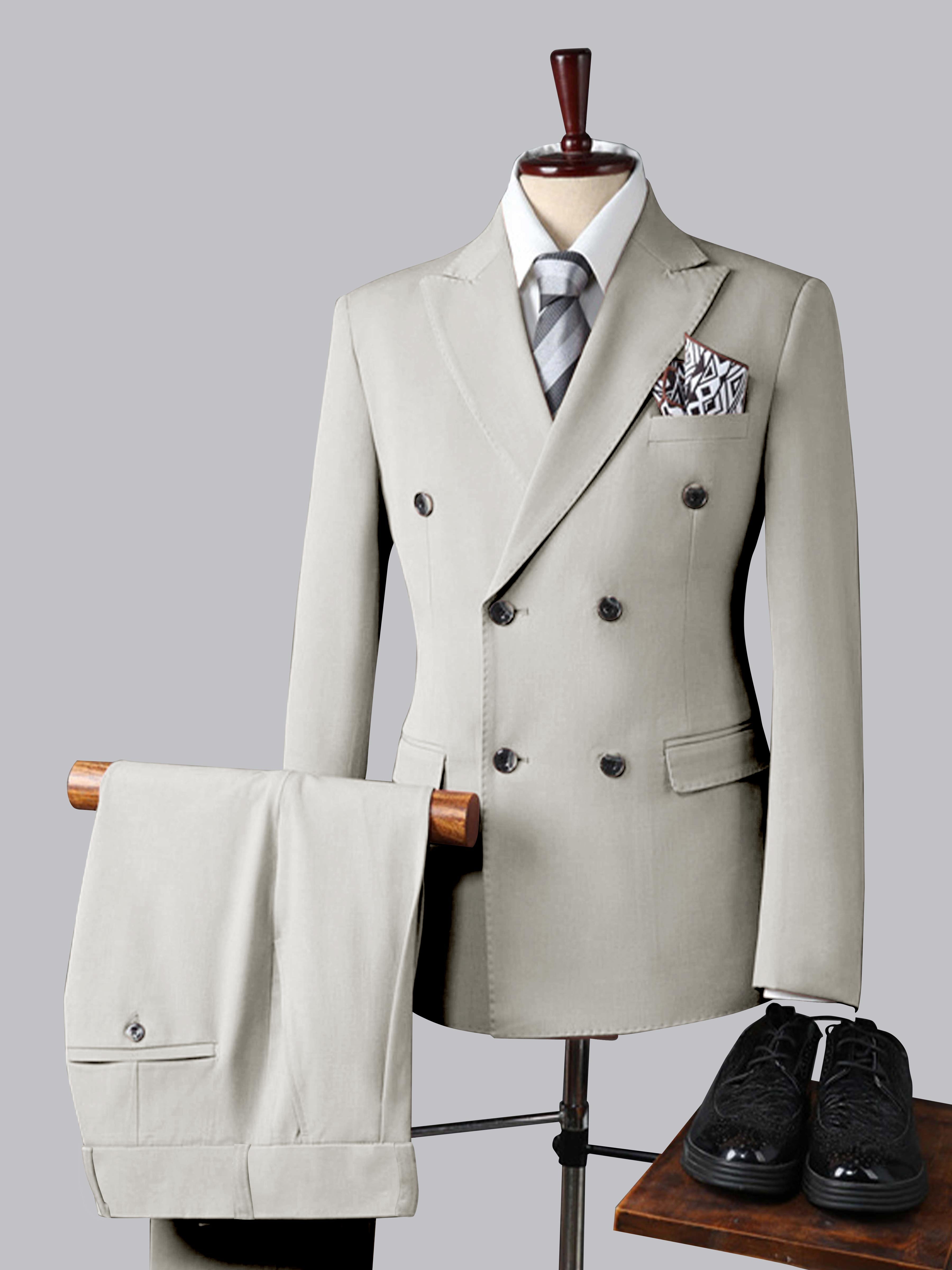 Men's Slim Fit Double Breasted 3 Pieces Wedding Suits