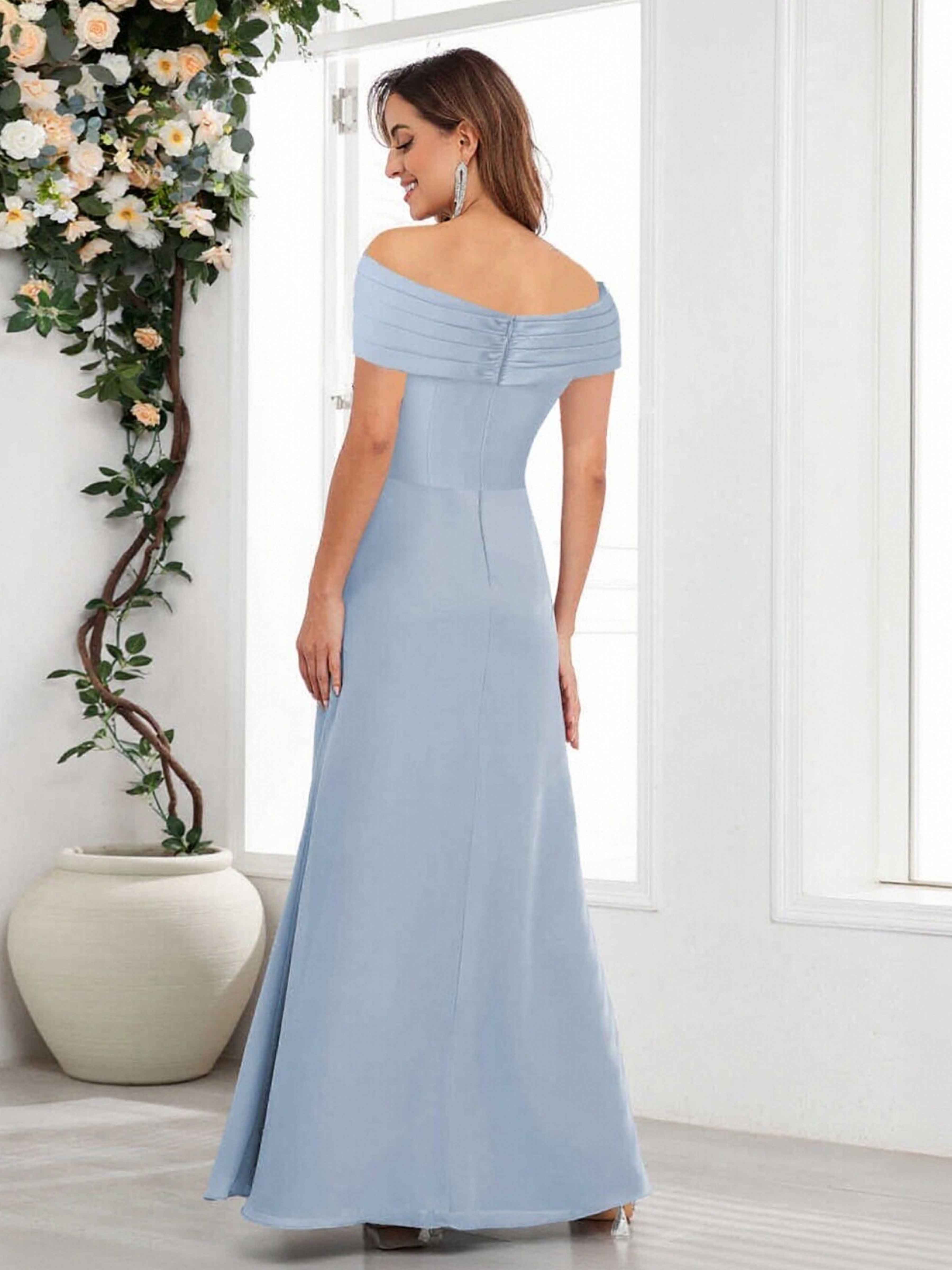 Draelithra A-Line Sleeveless Floor Length Chiffon Mother of the Bride Dresses