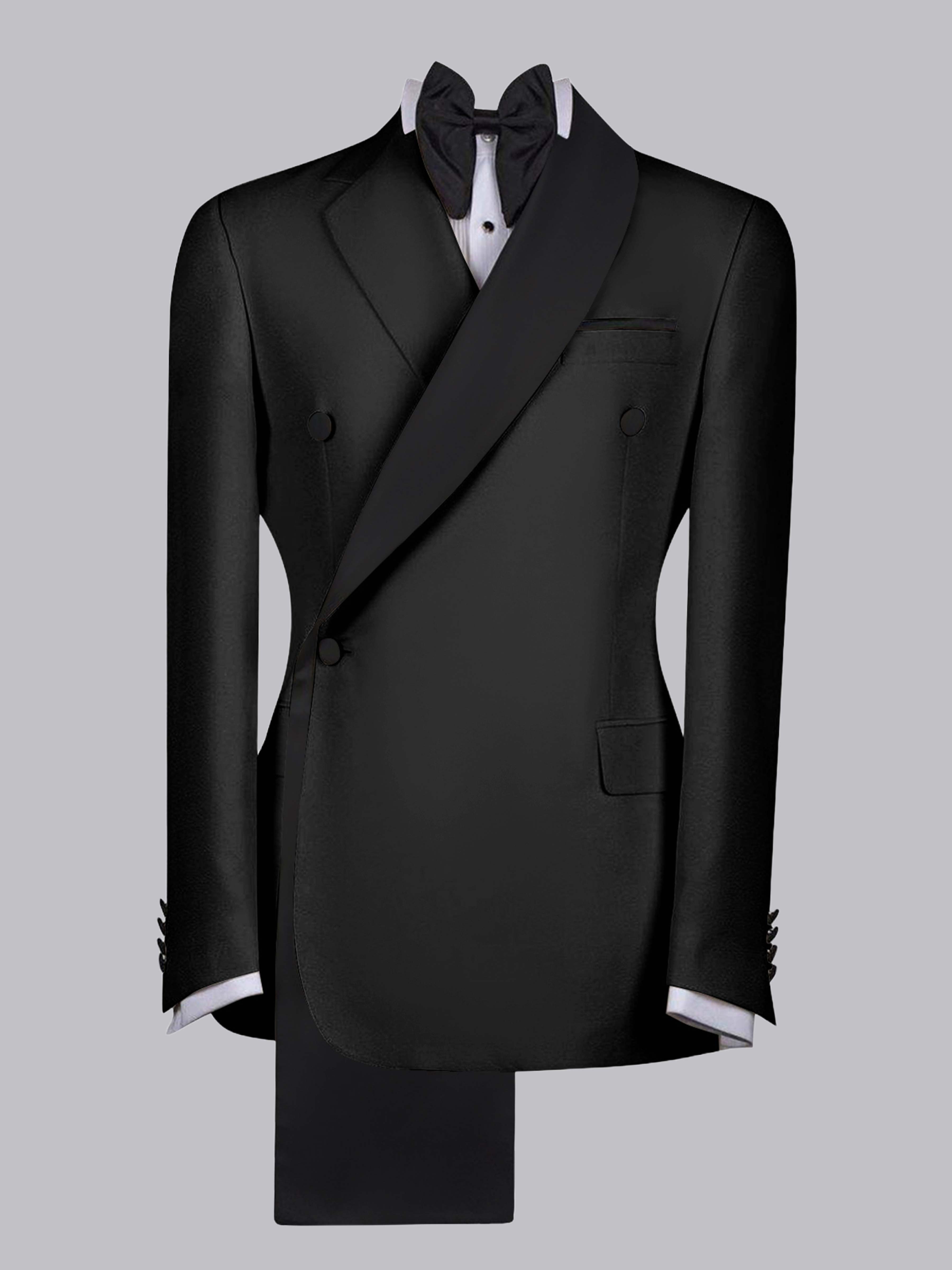 Elegant Four Button Men's Shawl Lapel Suit Jacket