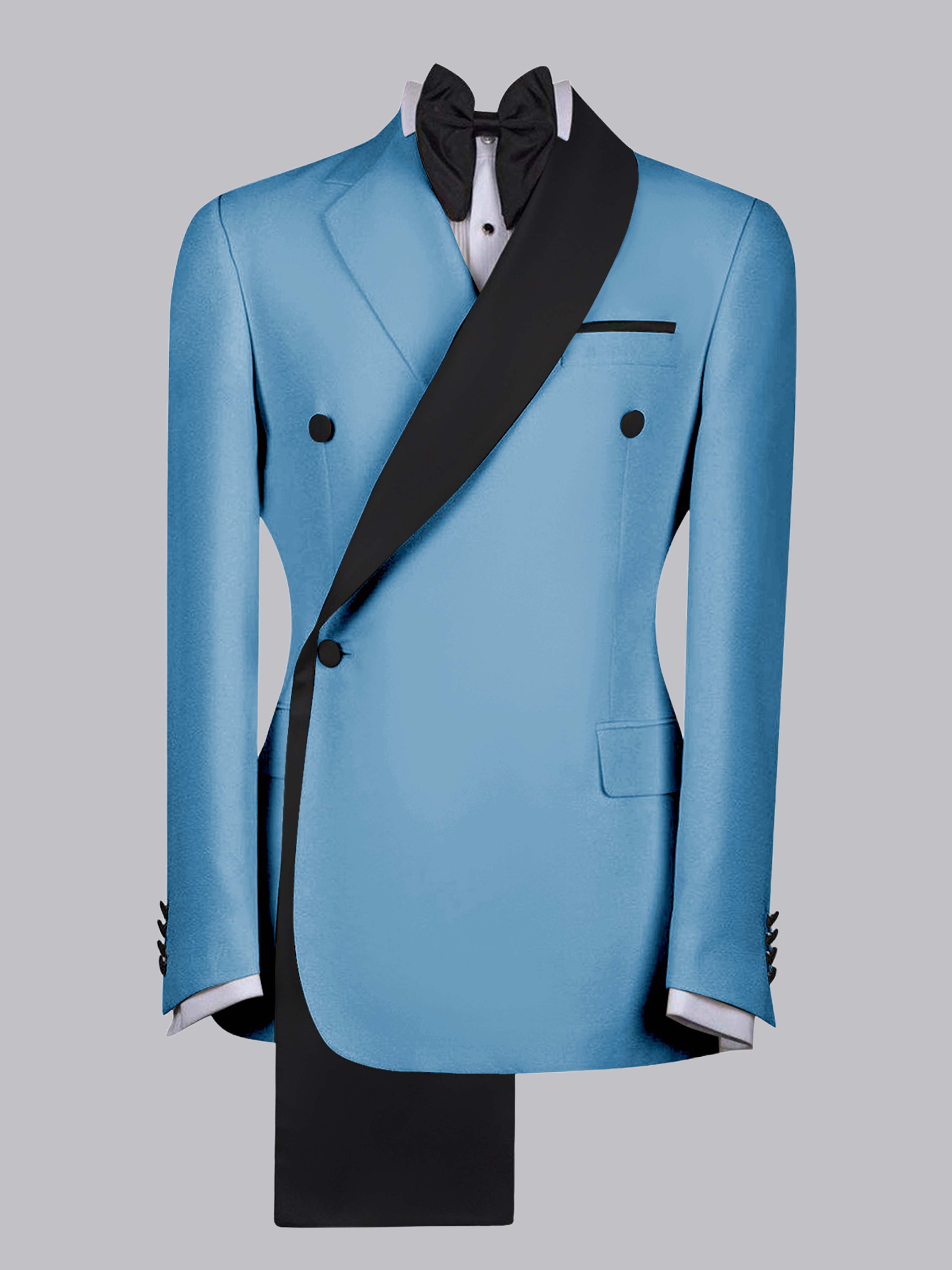 Elegant Four Button Men's Shawl Lapel Suit Jacket