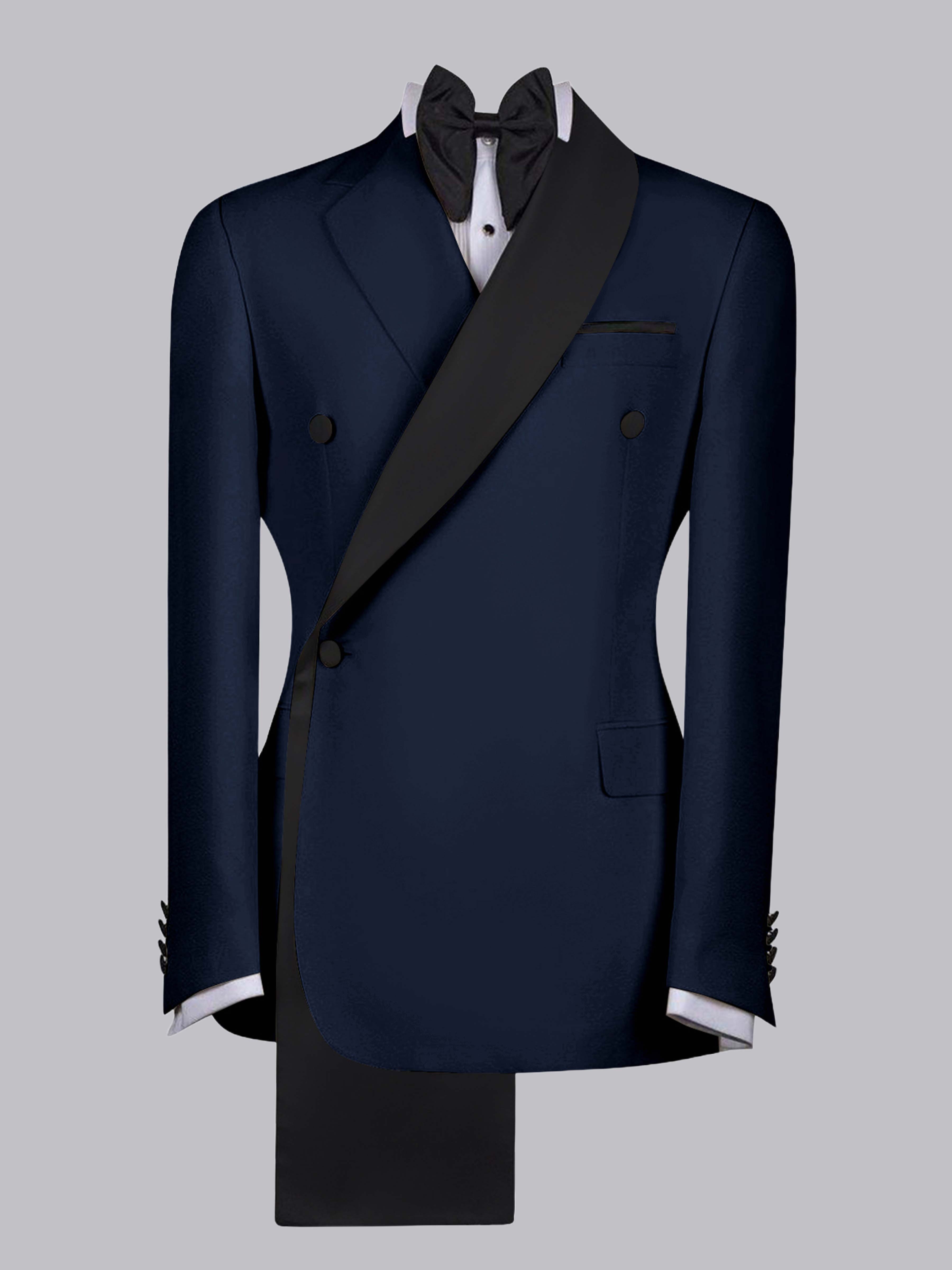 Elegant Four Button Men's Shawl Lapel Suit Jacket