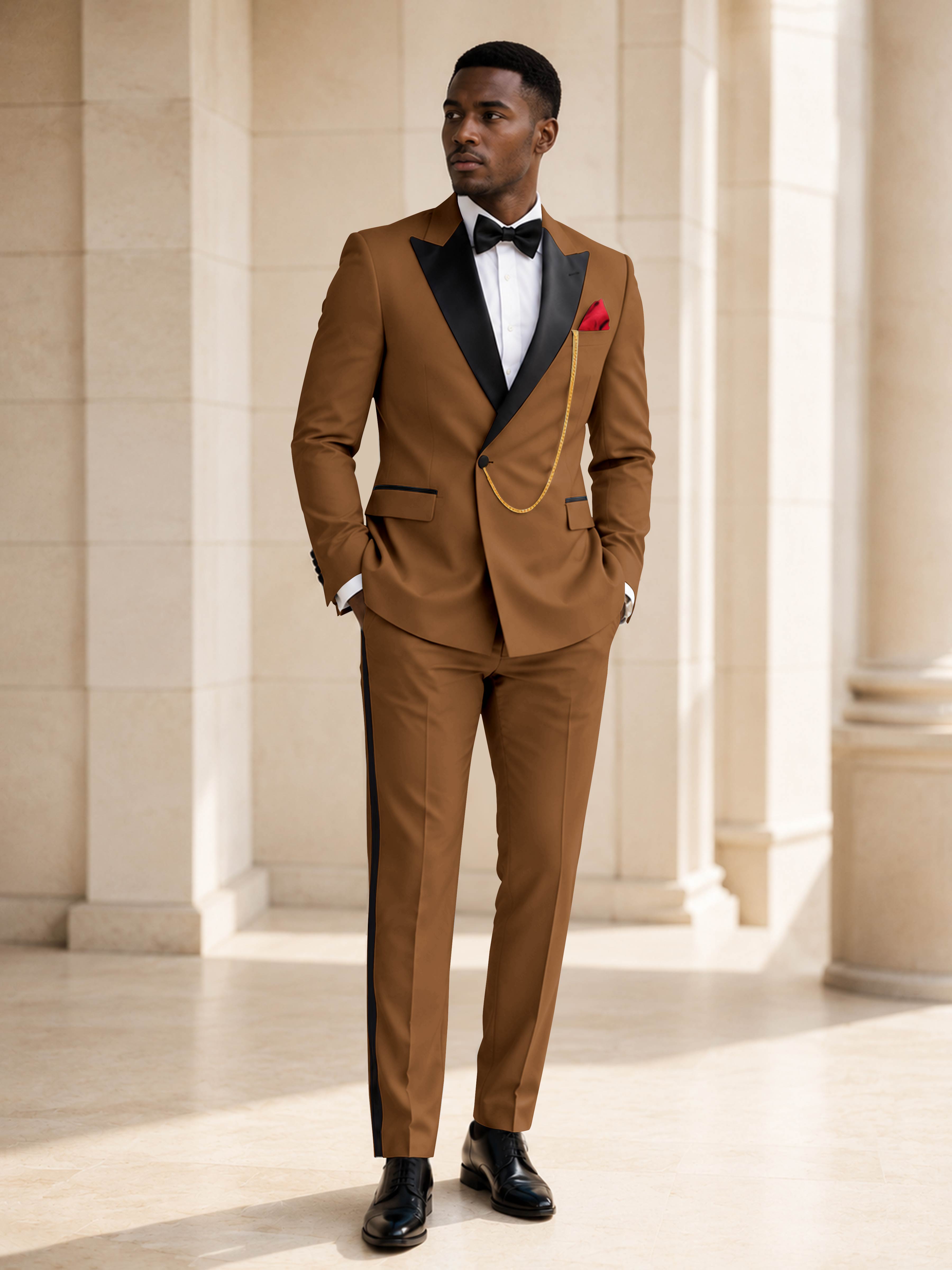 Elegant Men's 2 Piece Suit for Wedding & Black Tie Events
