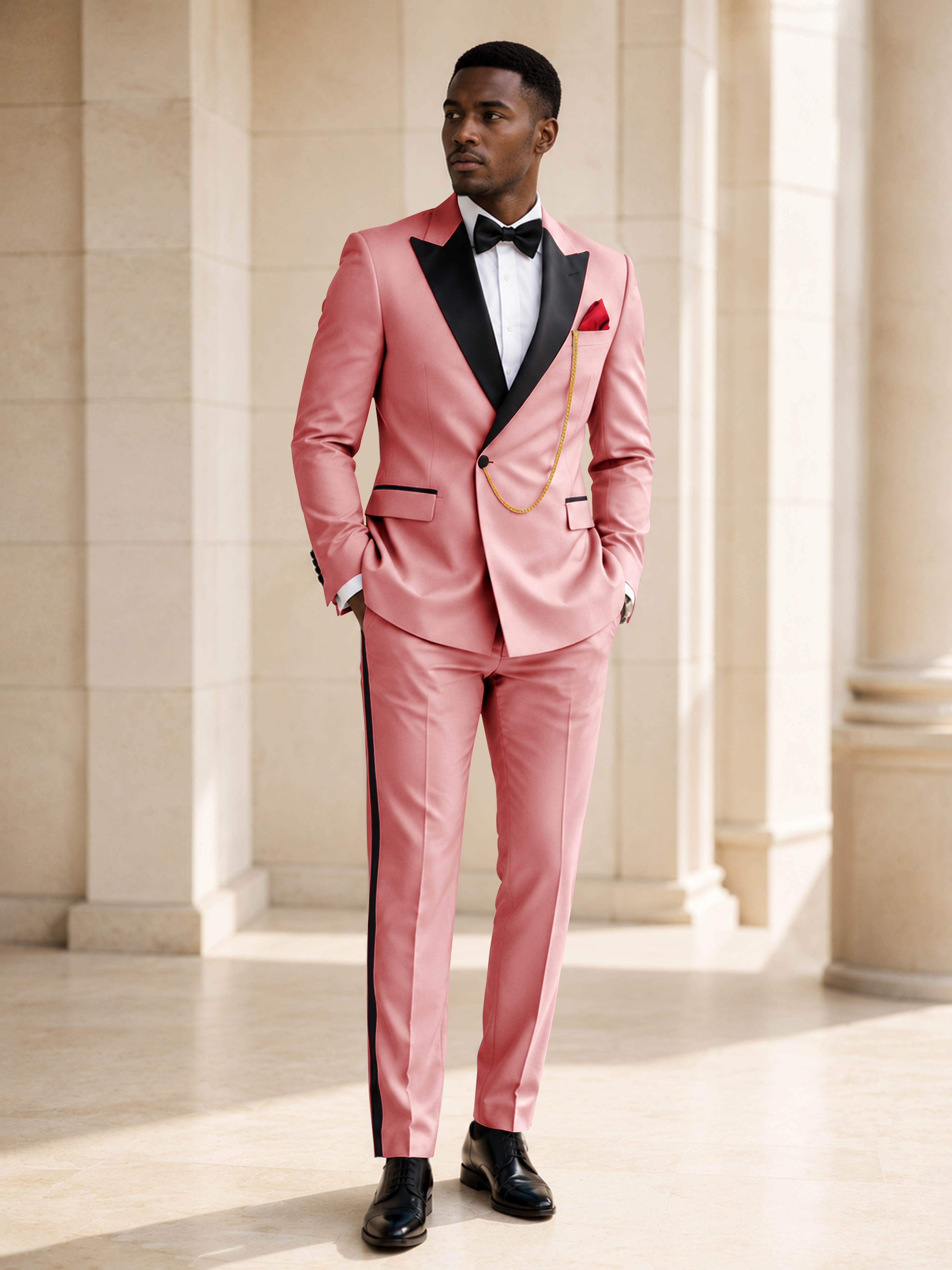 Elegant Men's 2 Piece Suit for Wedding & Black Tie Events