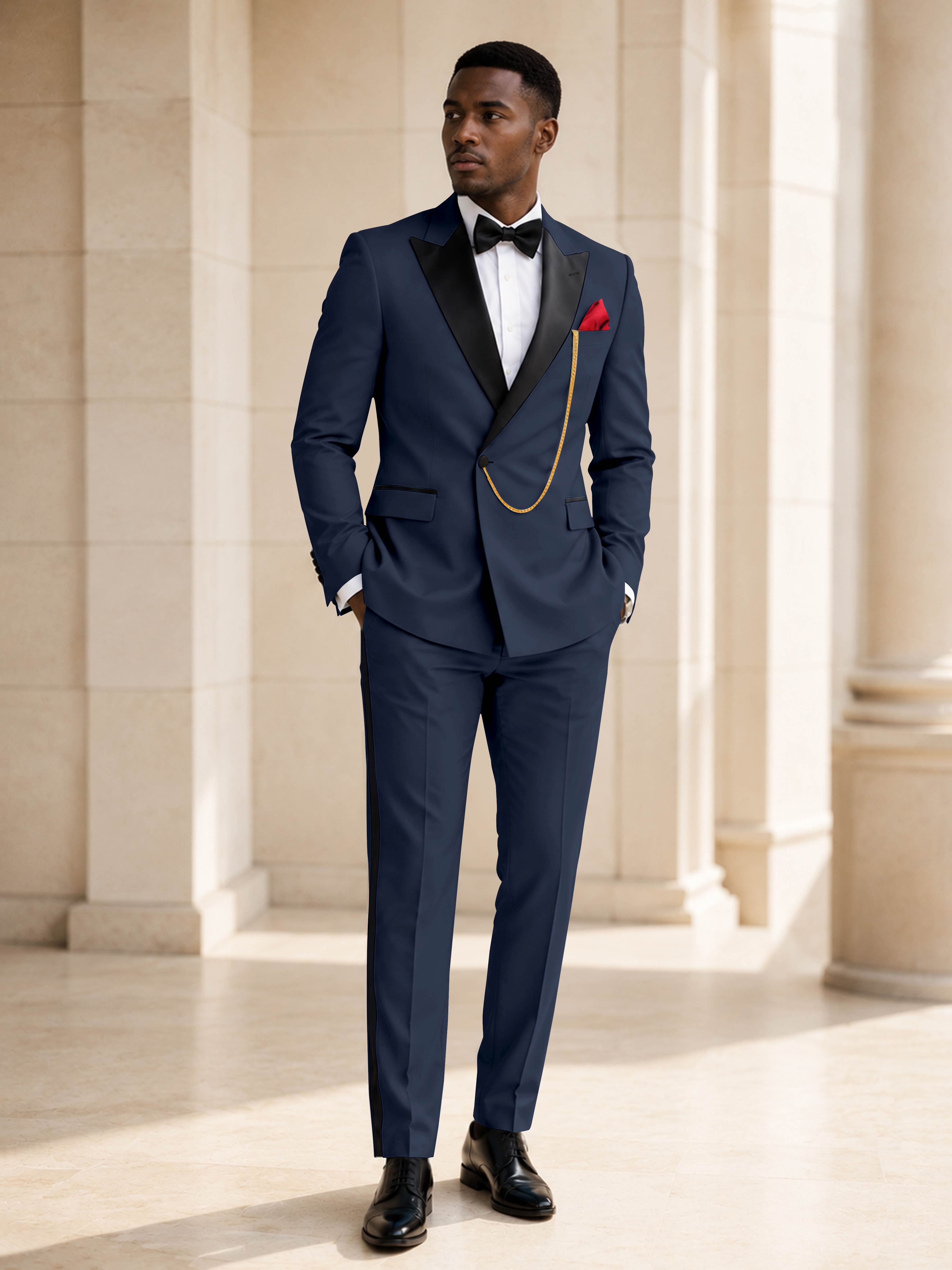 Elegant Men's 2 Piece Suit for Wedding & Black Tie Events