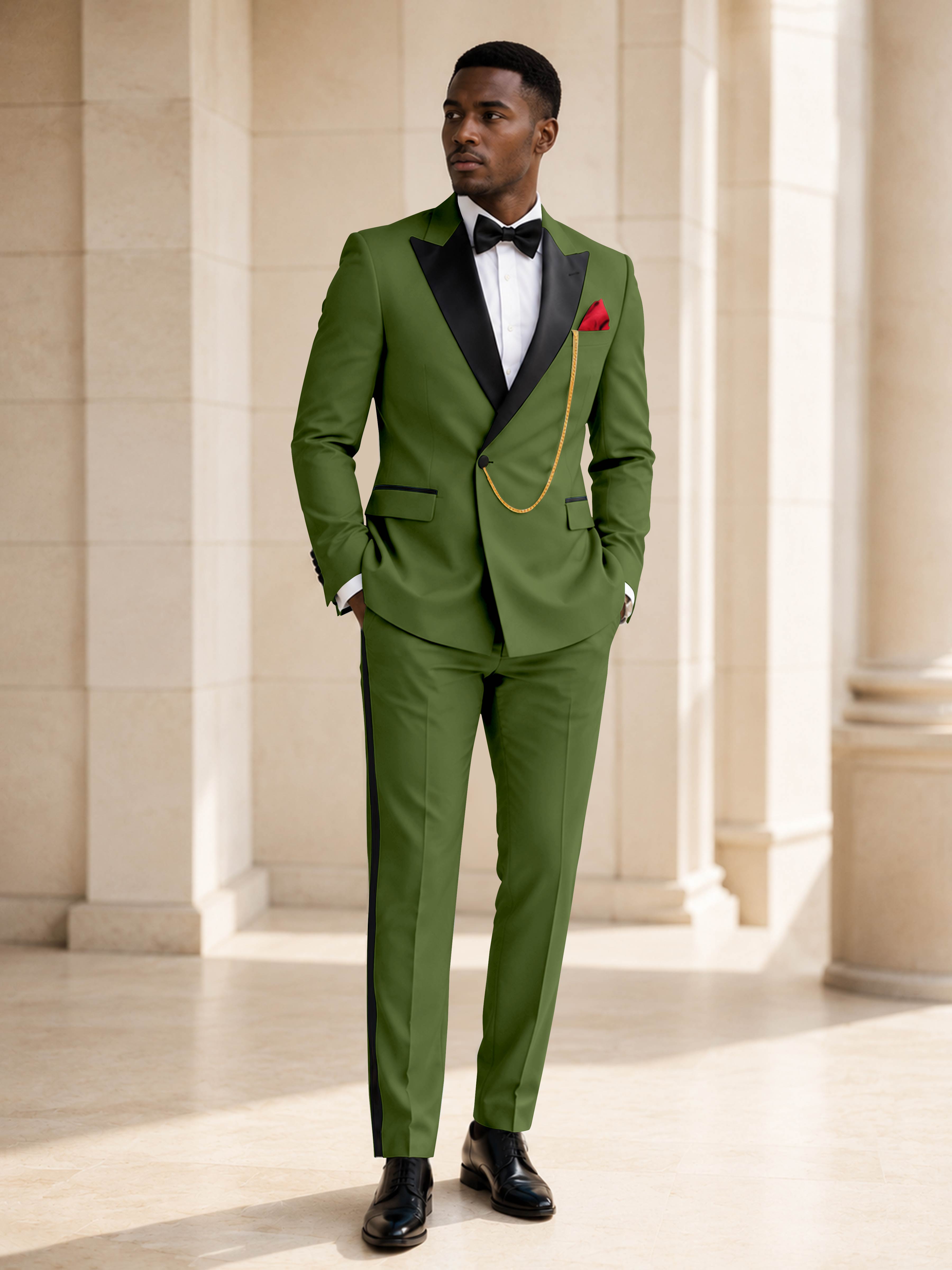 Elegant Men's 2 Piece Suit for Wedding & Black Tie Events