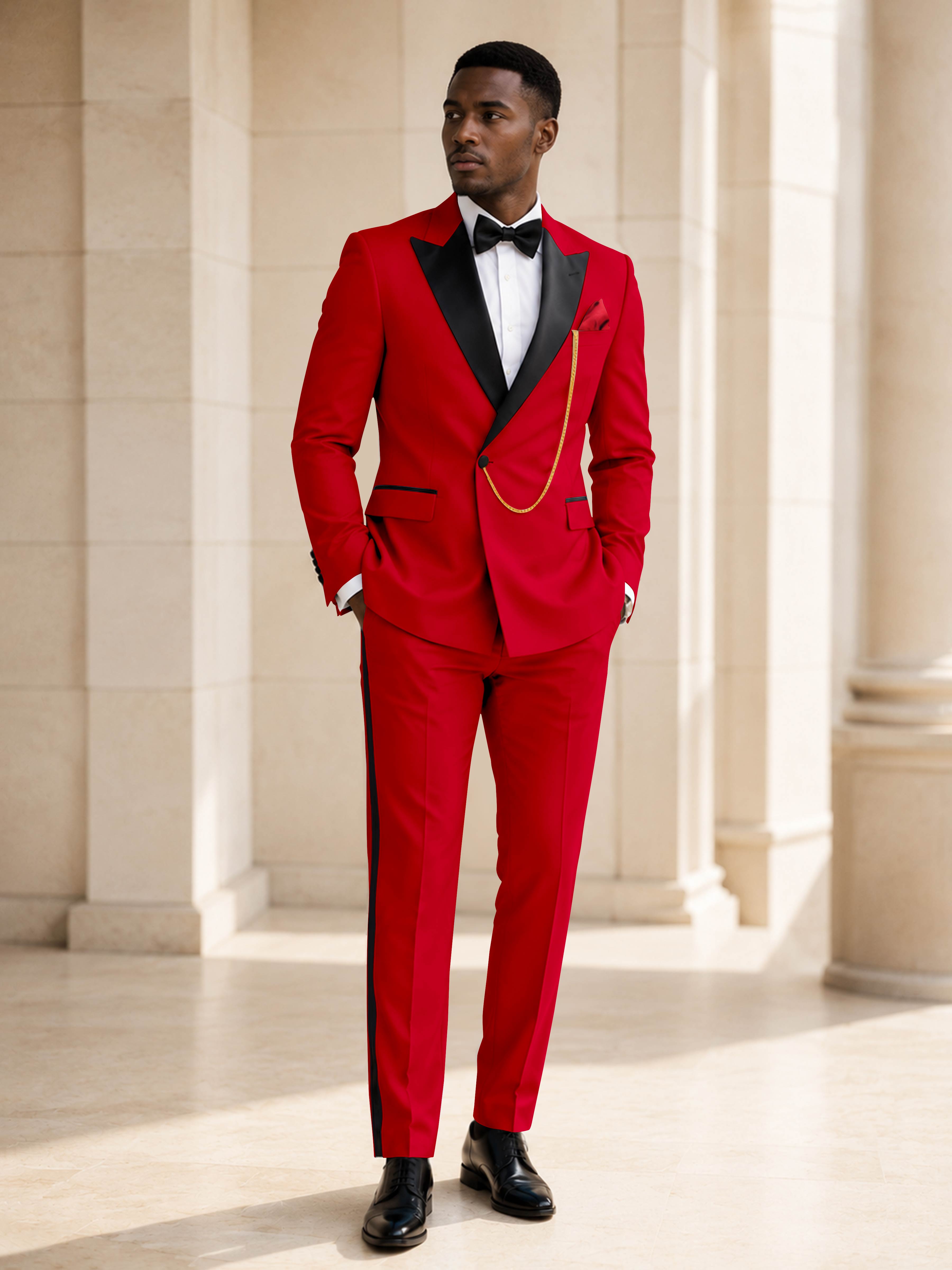 Elegant Men's 2 Piece Suit for Wedding & Black Tie Events