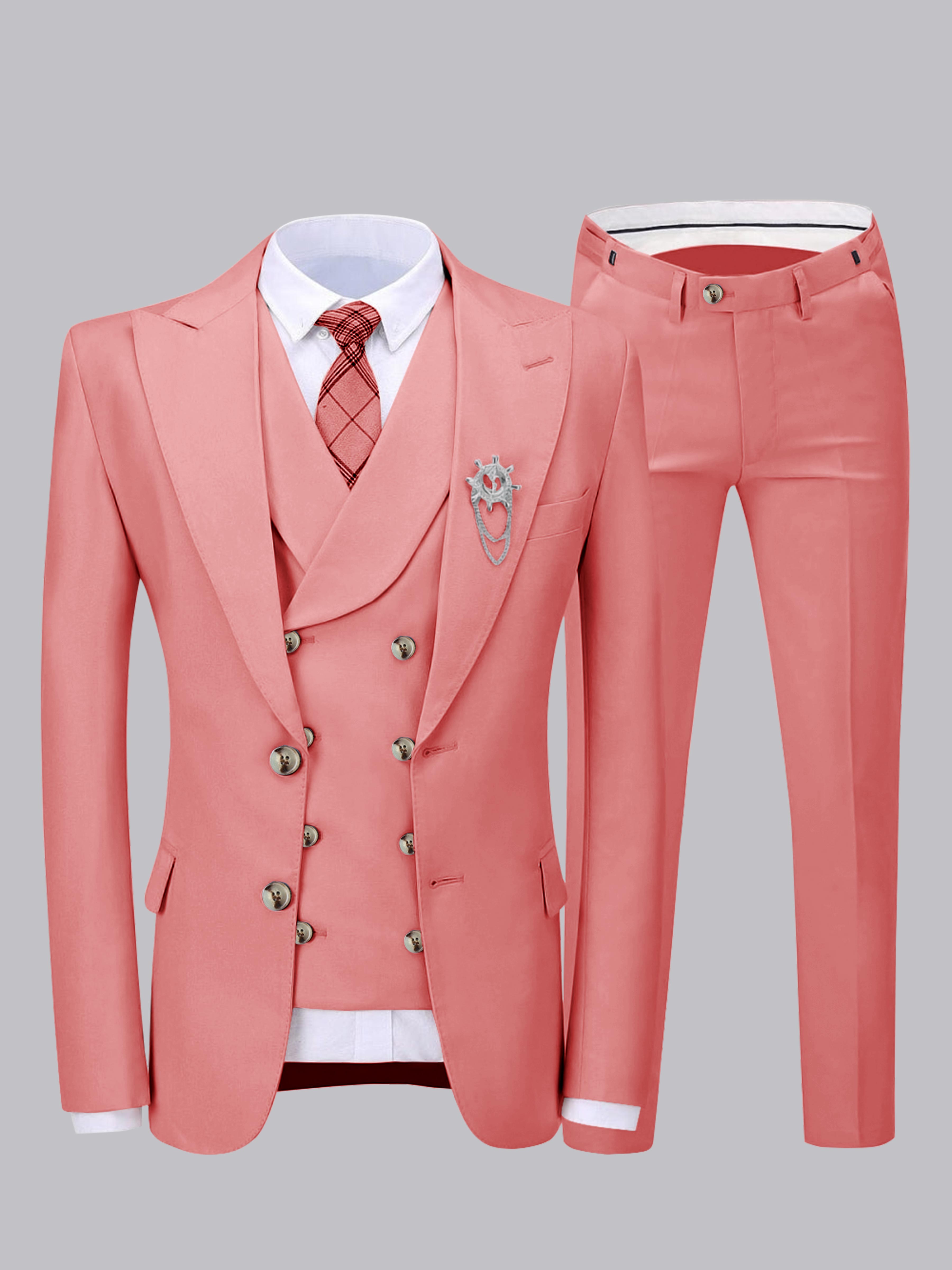 Elegant Men's Two Buttons 3 Pieces Wedding Suits