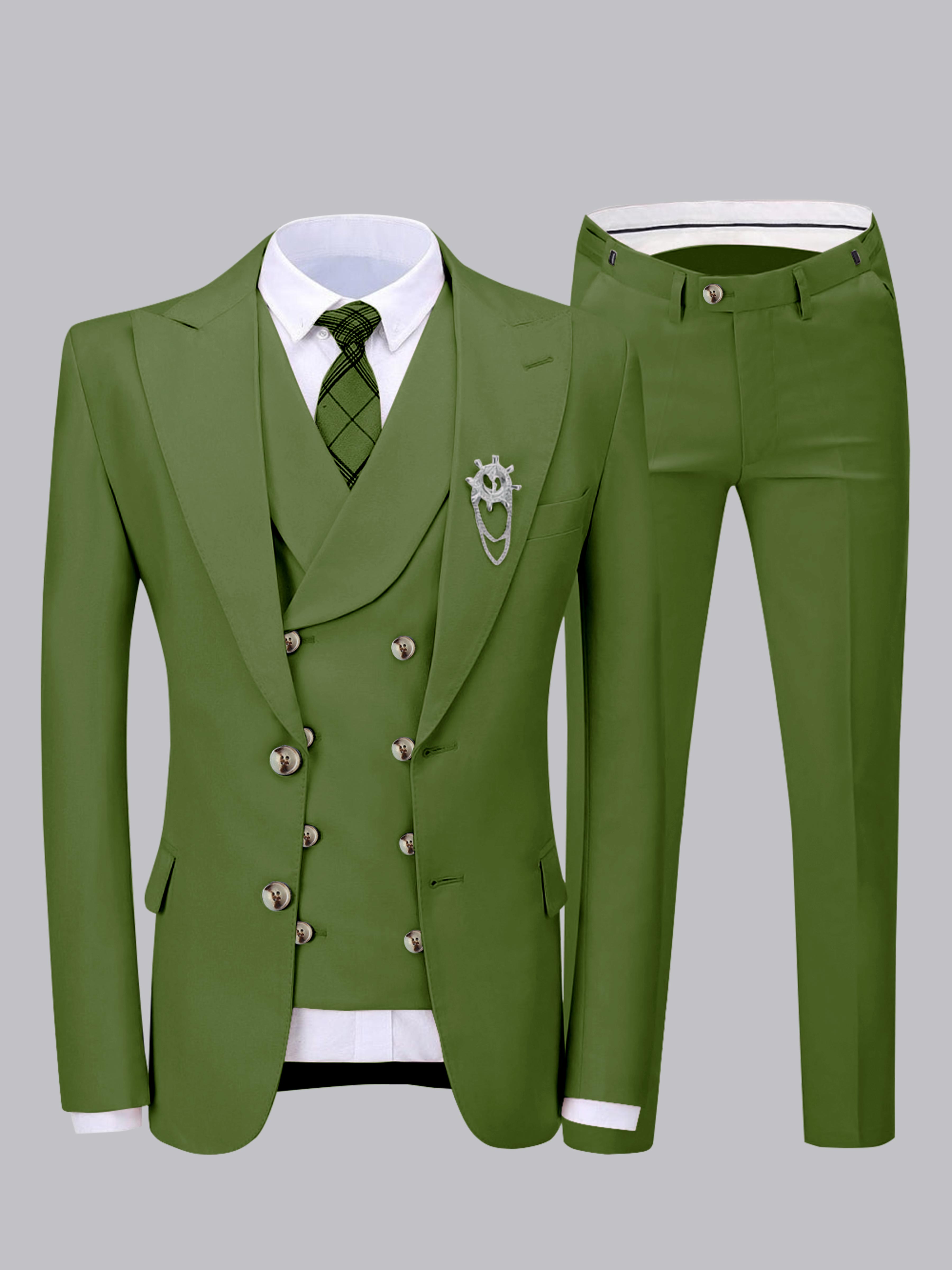 Elegant Men's Two Buttons 3 Pieces Wedding Suits