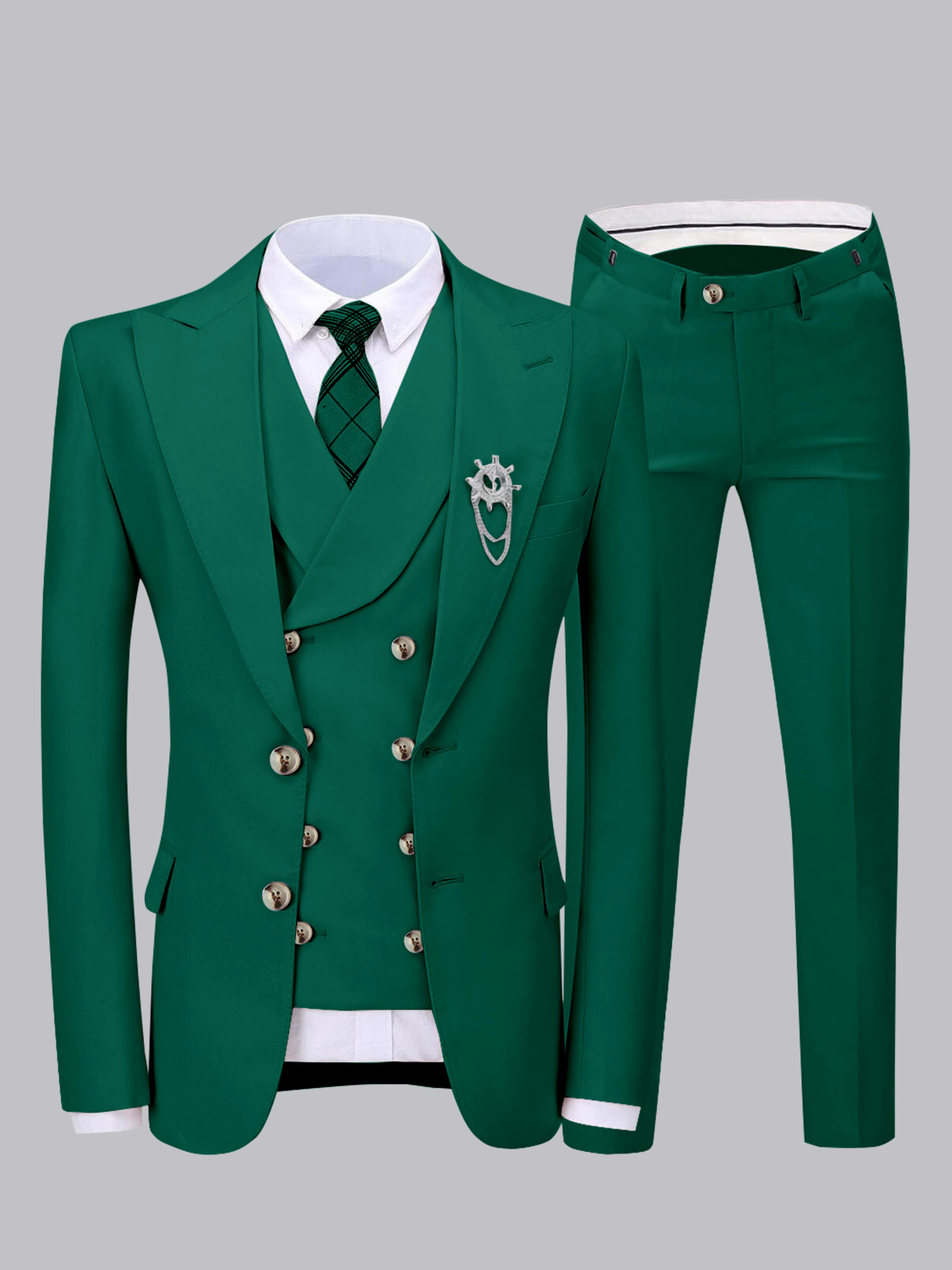 Elegant Men's Two Buttons 3 Pieces Wedding Suits
