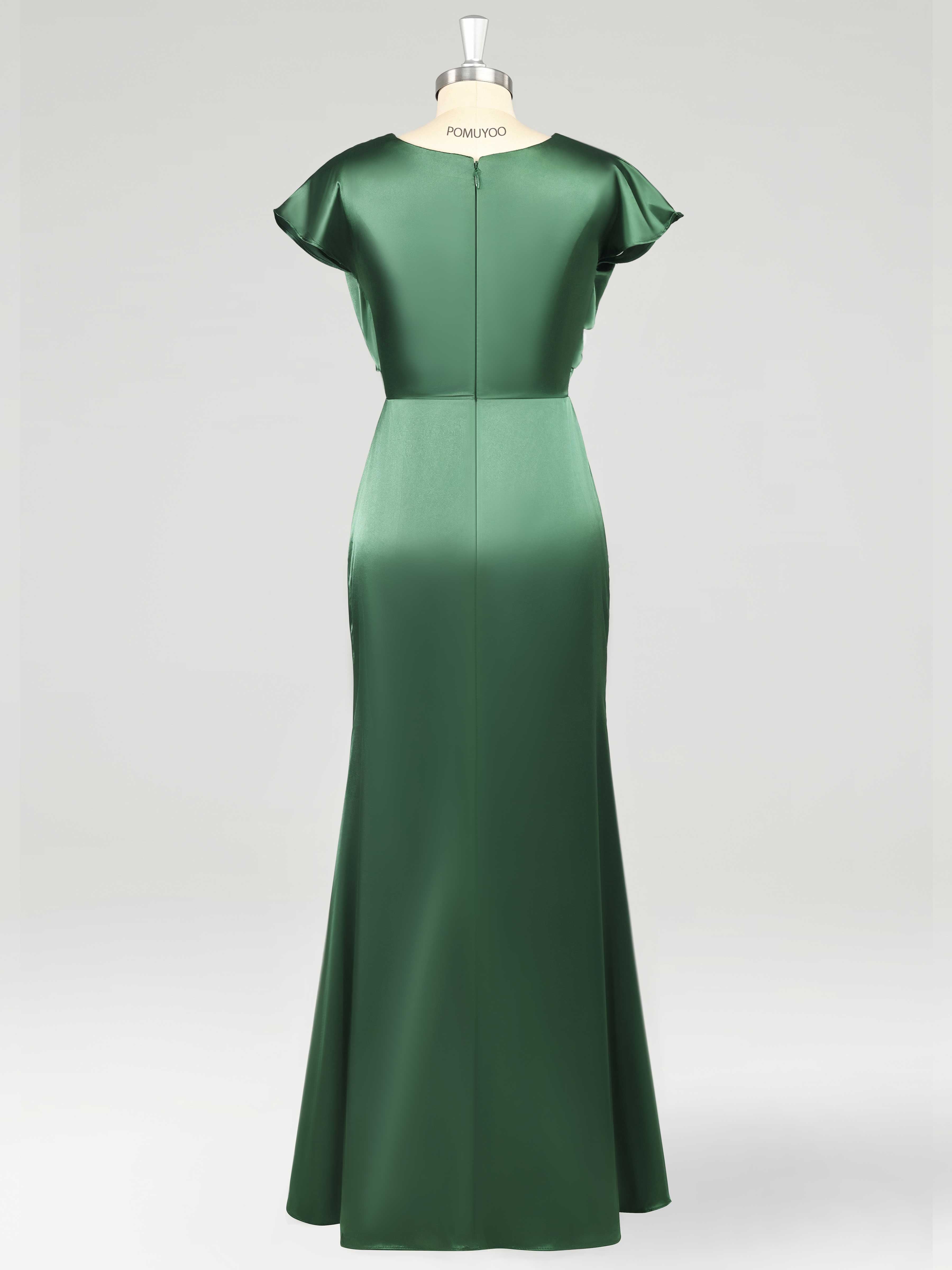 Elegant Sheath Scoop Floor Length Satin Mother of the Bride Dresses