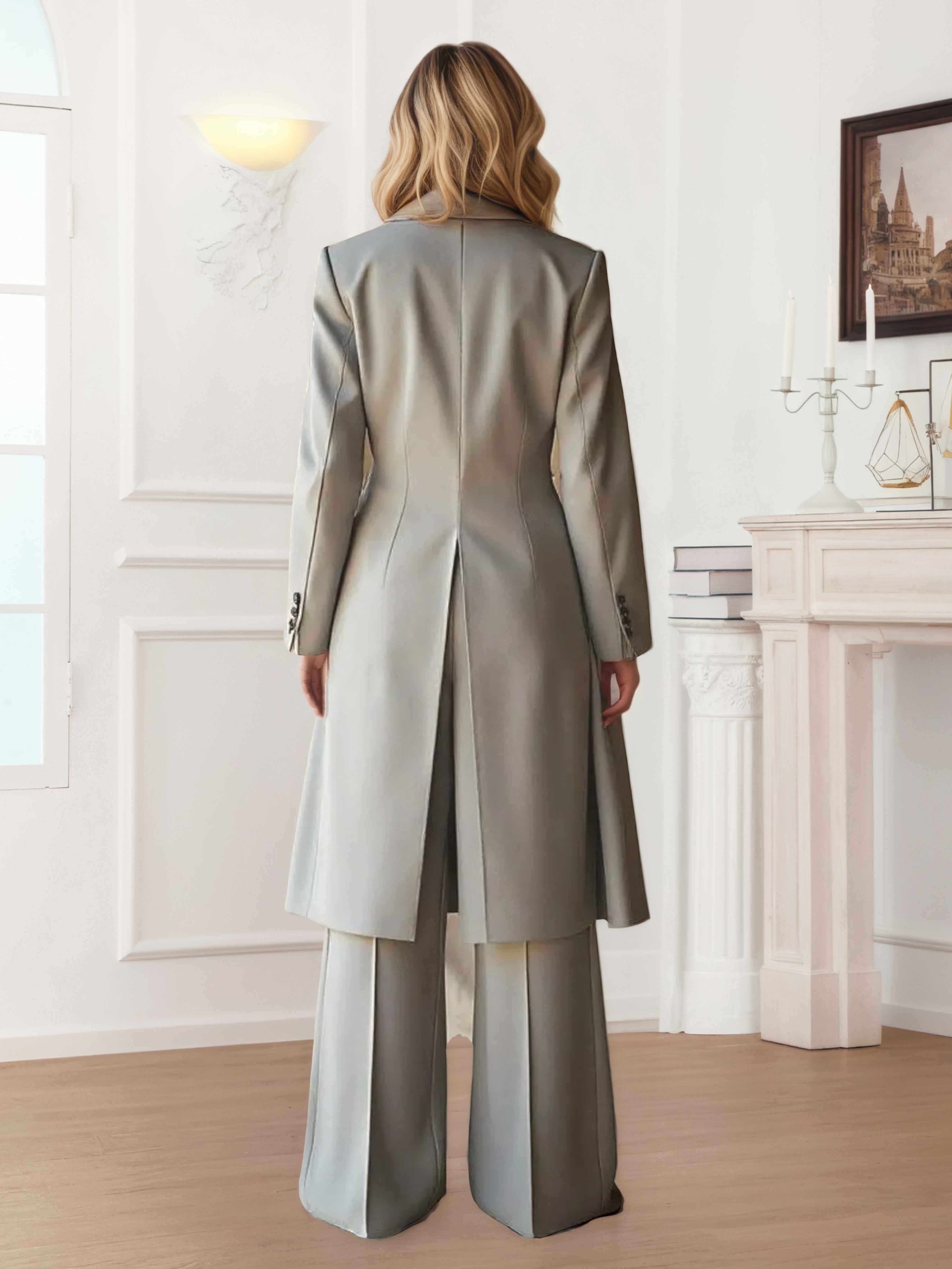 Elegant Women's 3 Pieces Casual Blazer and Pants Set