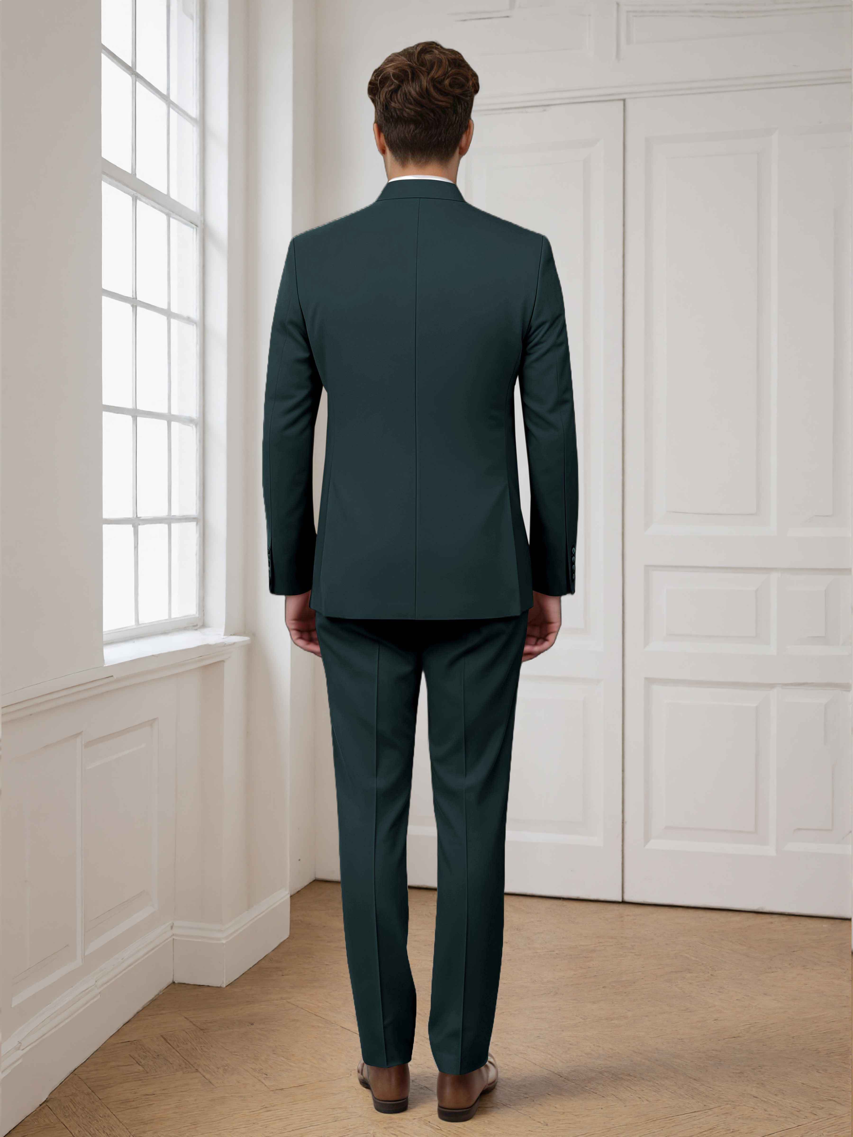 Trendy 2 Pieces Men's Embroidered Stand Lapel Formal Suit