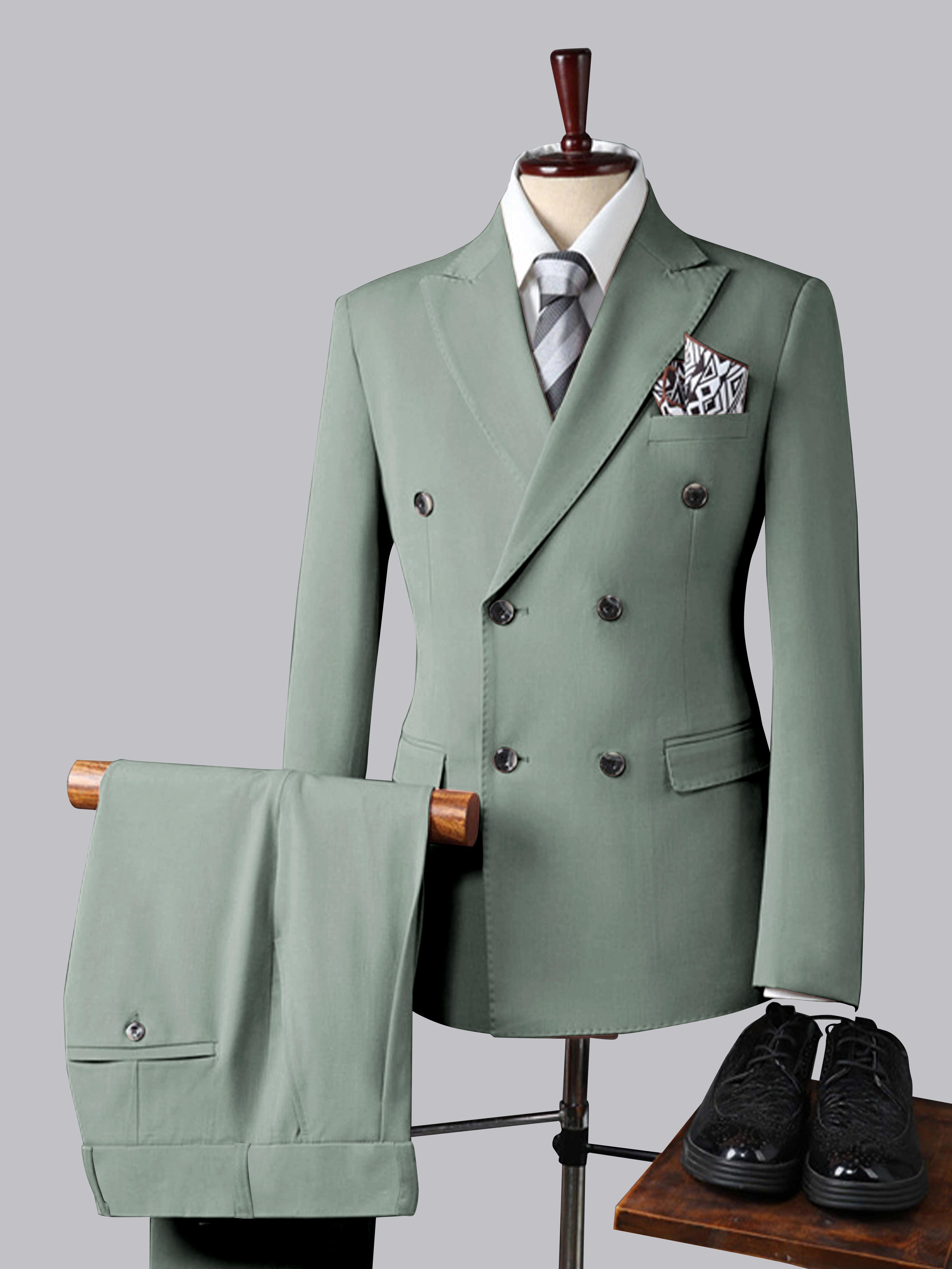 Men's Slim Fit Double Breasted 3 Pieces Wedding Suits