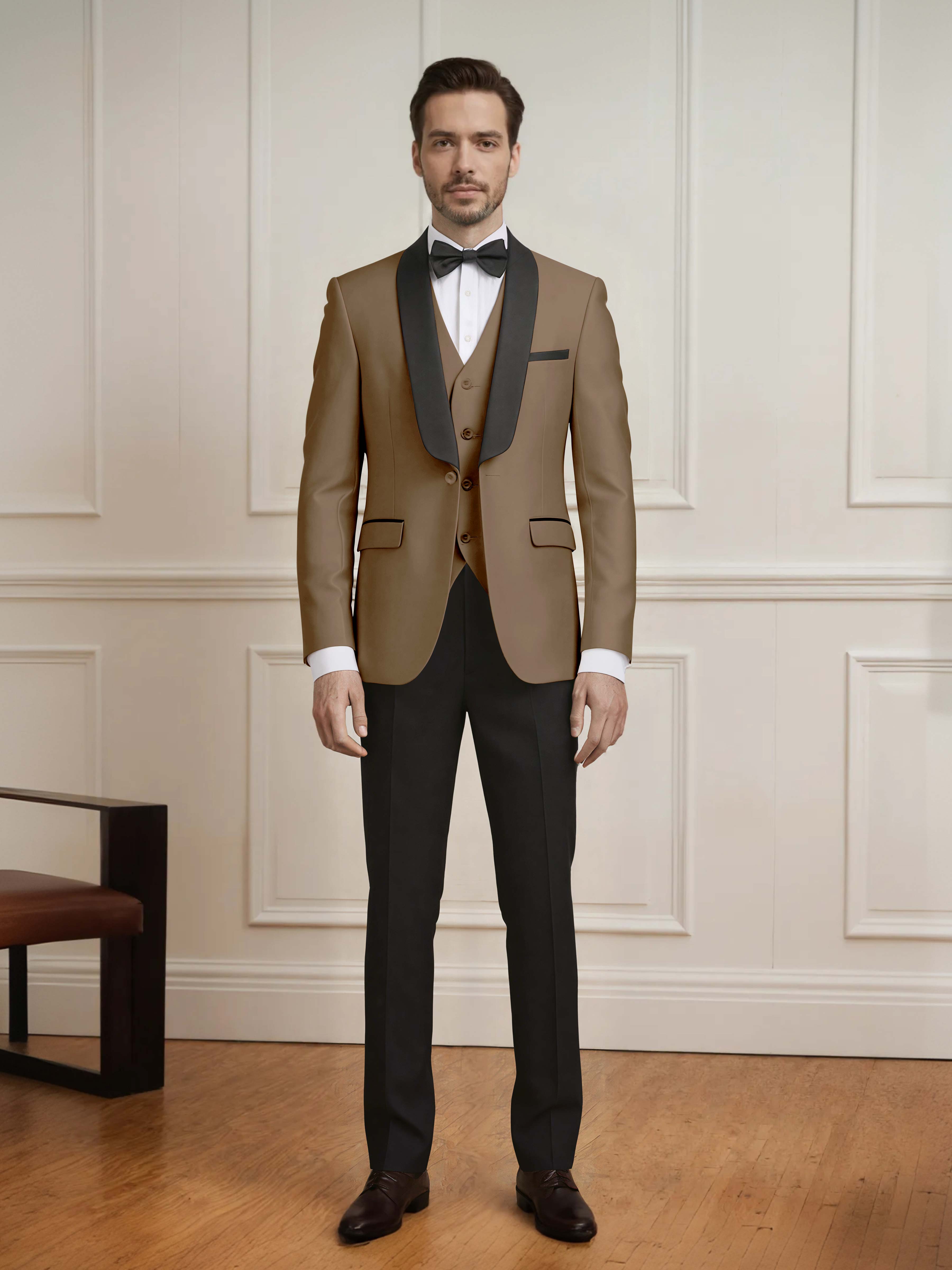 Exquisite Men's One Button 3 Pieces Formal Guest Suits