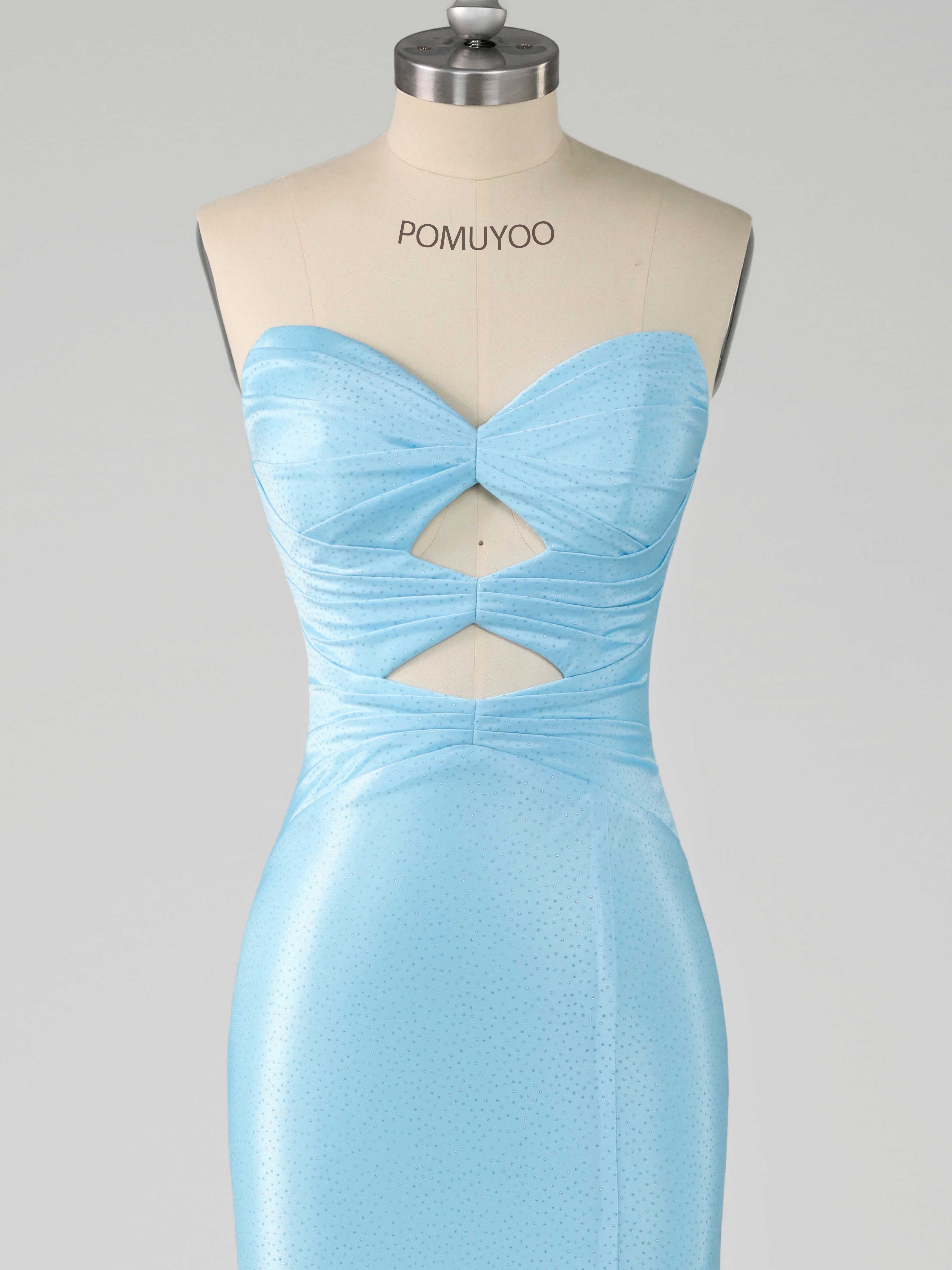 Gorgeous Mermaid Sweetheart Sweep Train Beading Satin Prom Dresses