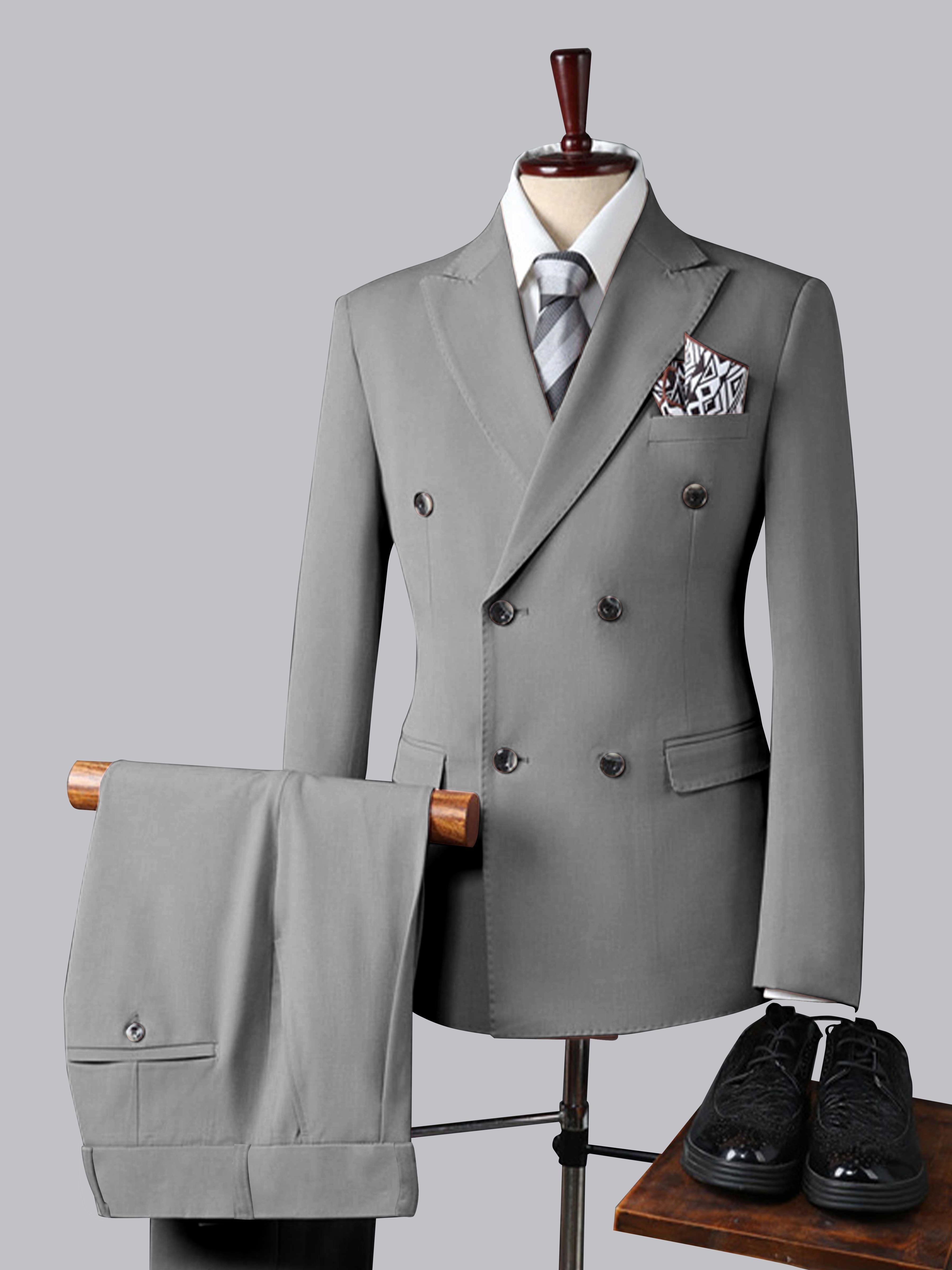 Men's Slim Fit Double Breasted 3 Pieces Wedding Suits