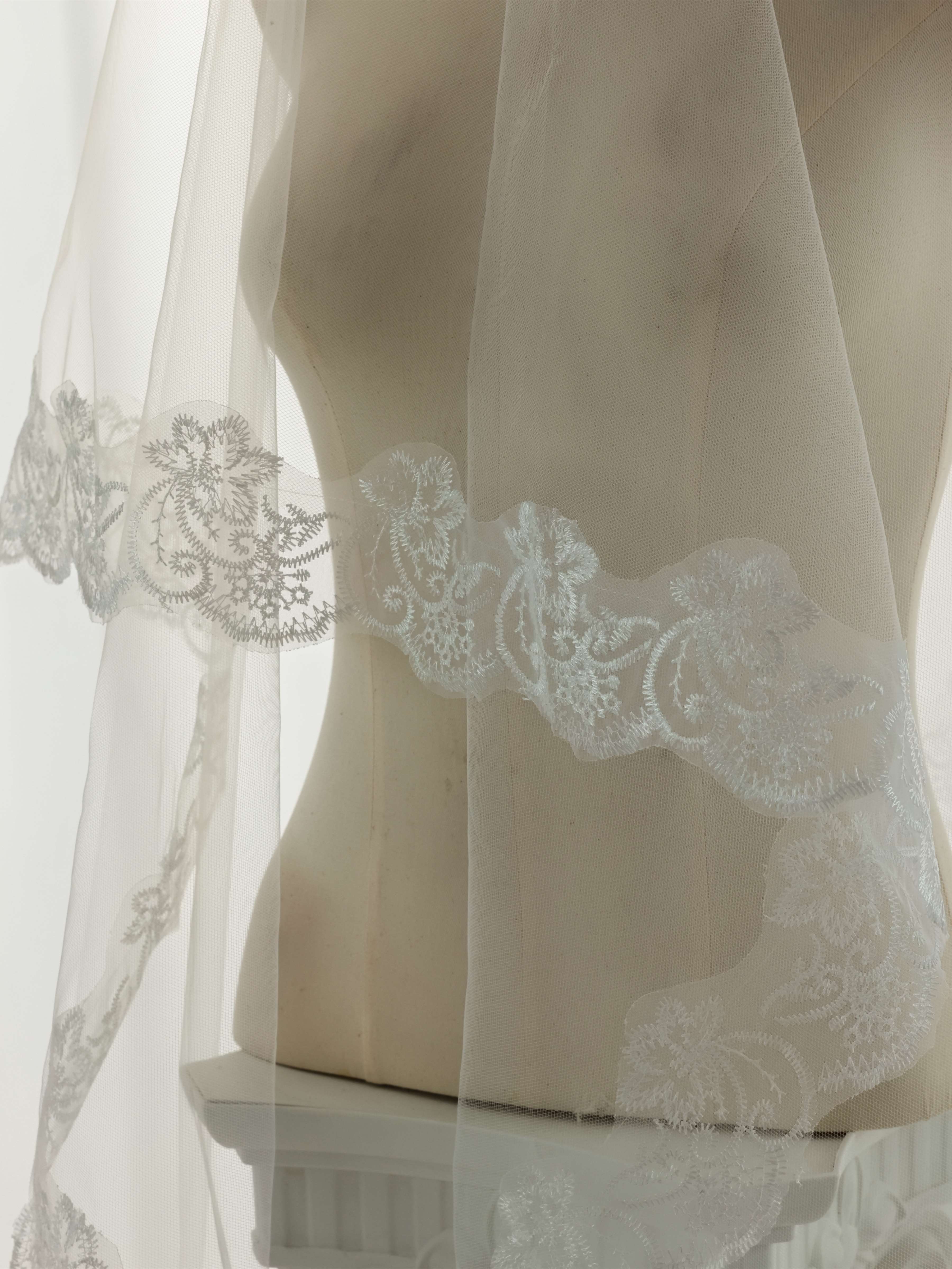 Ivory Lace Mantilla Wedding Veil