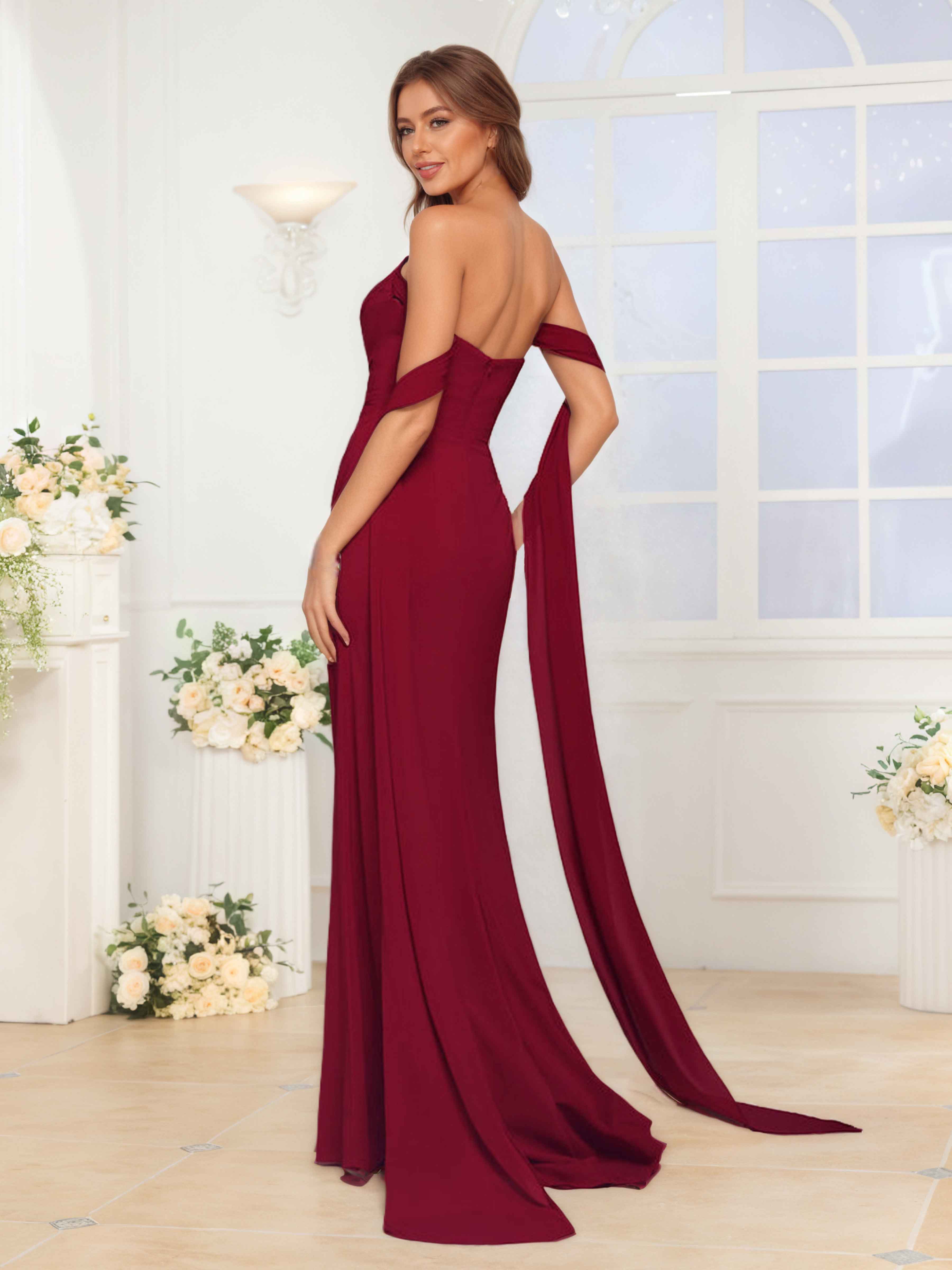 Jessamine Gorgeous Mermaid Strapless Multiway Long Chiffon Formal Dresses