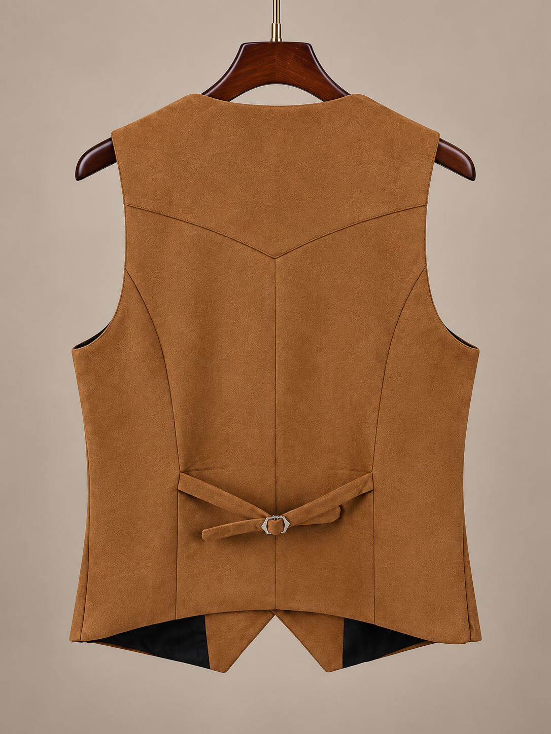 Chic Suede V Neck Button Front Men's Vest