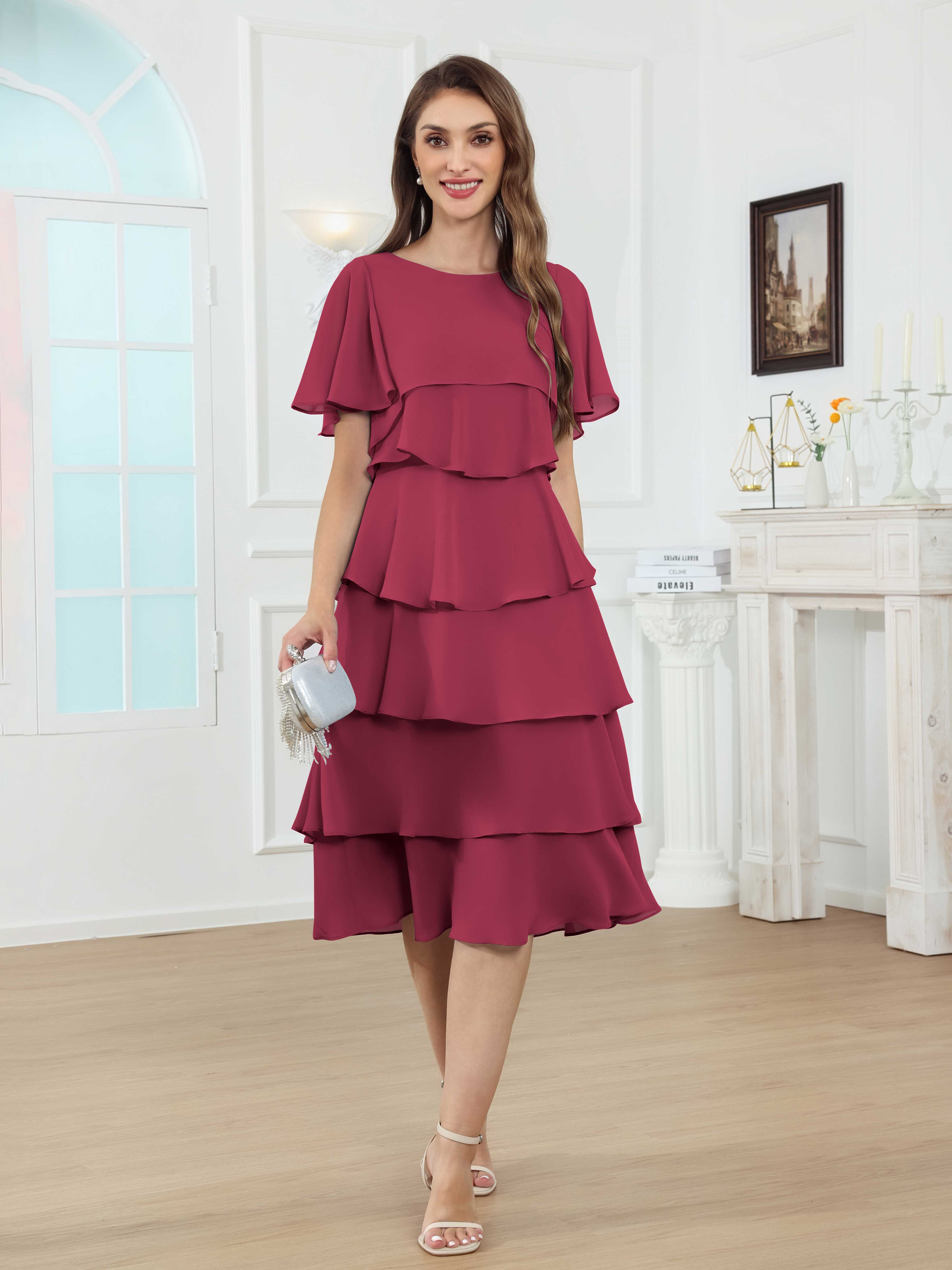 sachin and babi light blue dress Lydia Layered Chiffon Dress – VAST