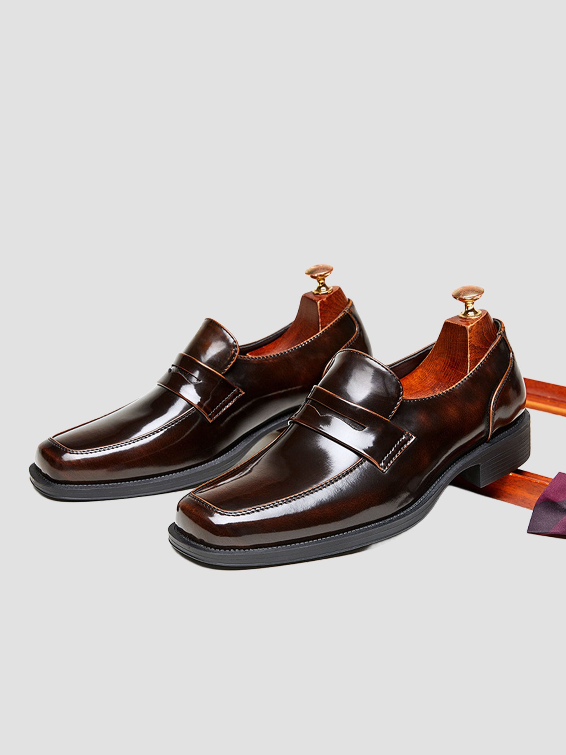 Men’s Patent Leather Penny Loafers