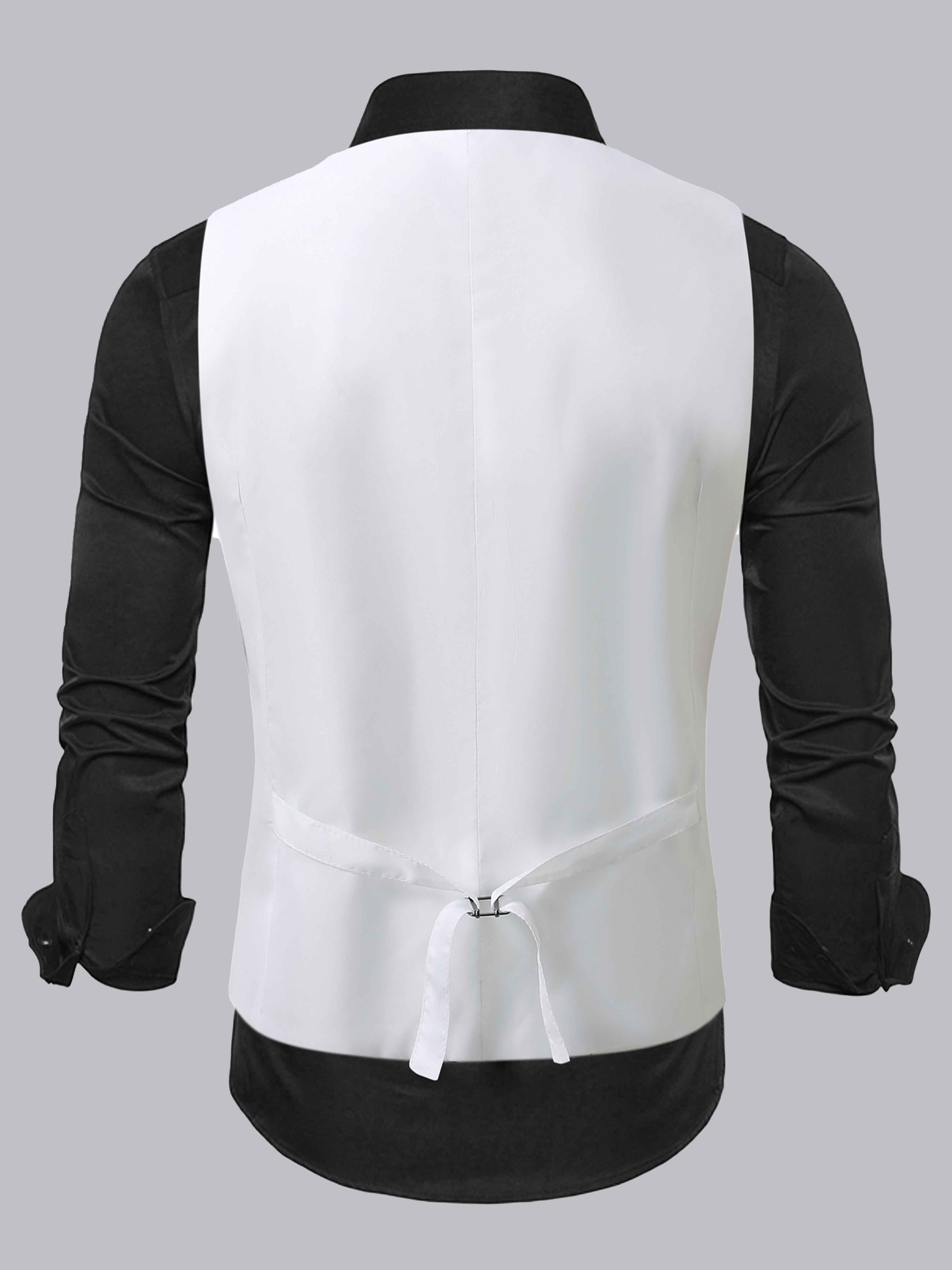 Men's Sequin Notch Lapel Three Buttons Vest