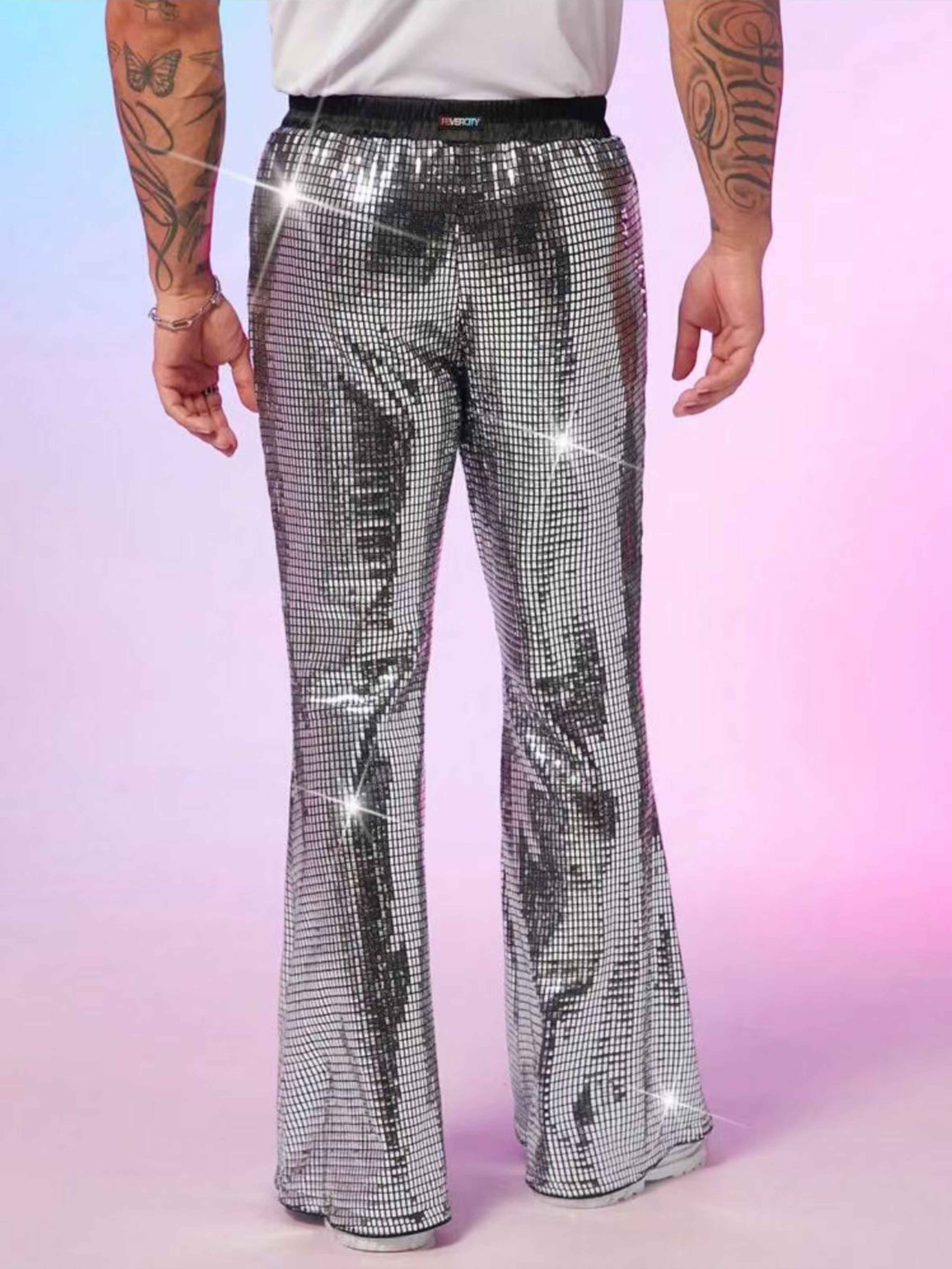 Men's Sequins Disco Party Trousers