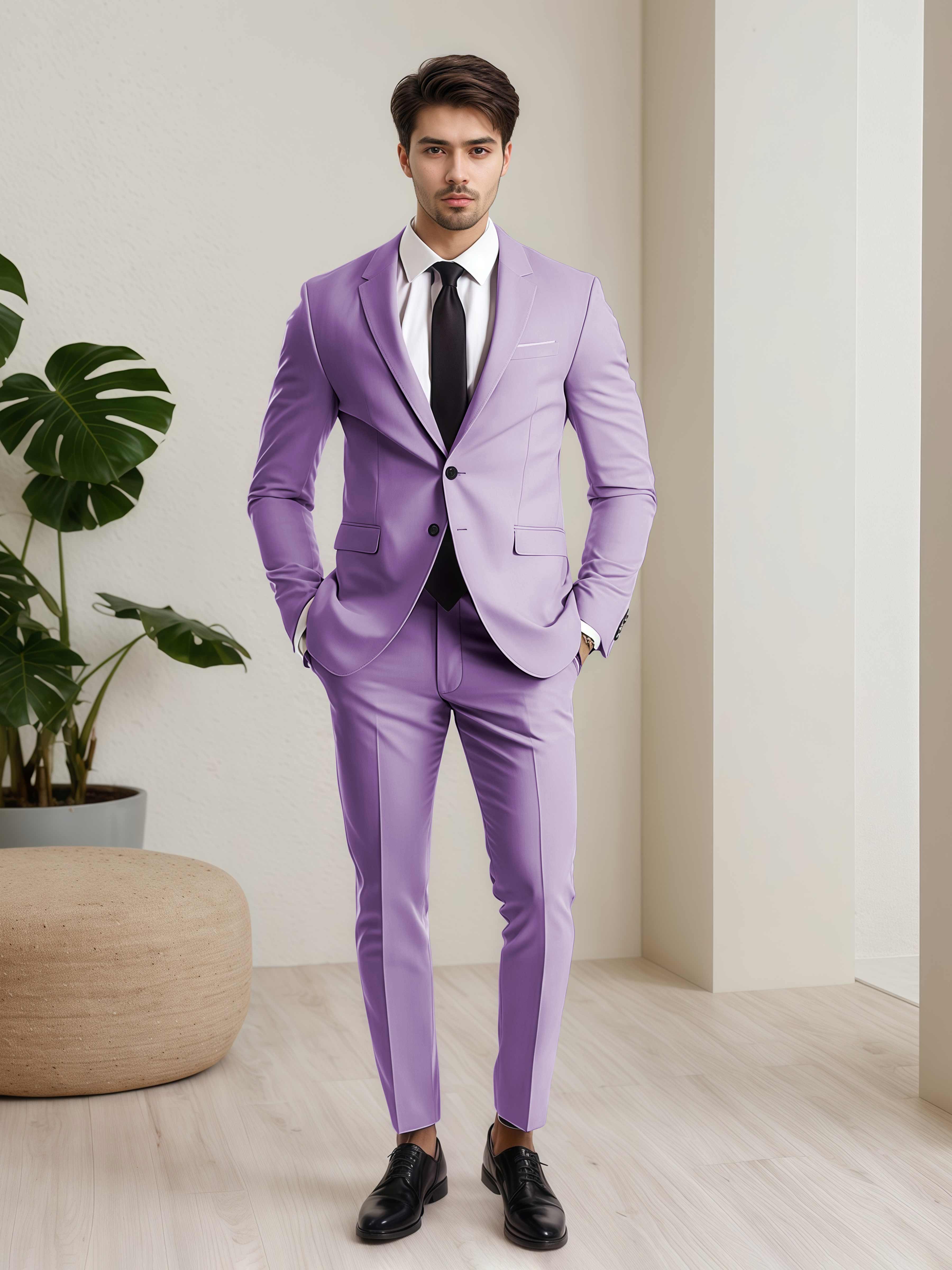 Minimalist Men's Two Buttons 2 Pieces Wedding Suits