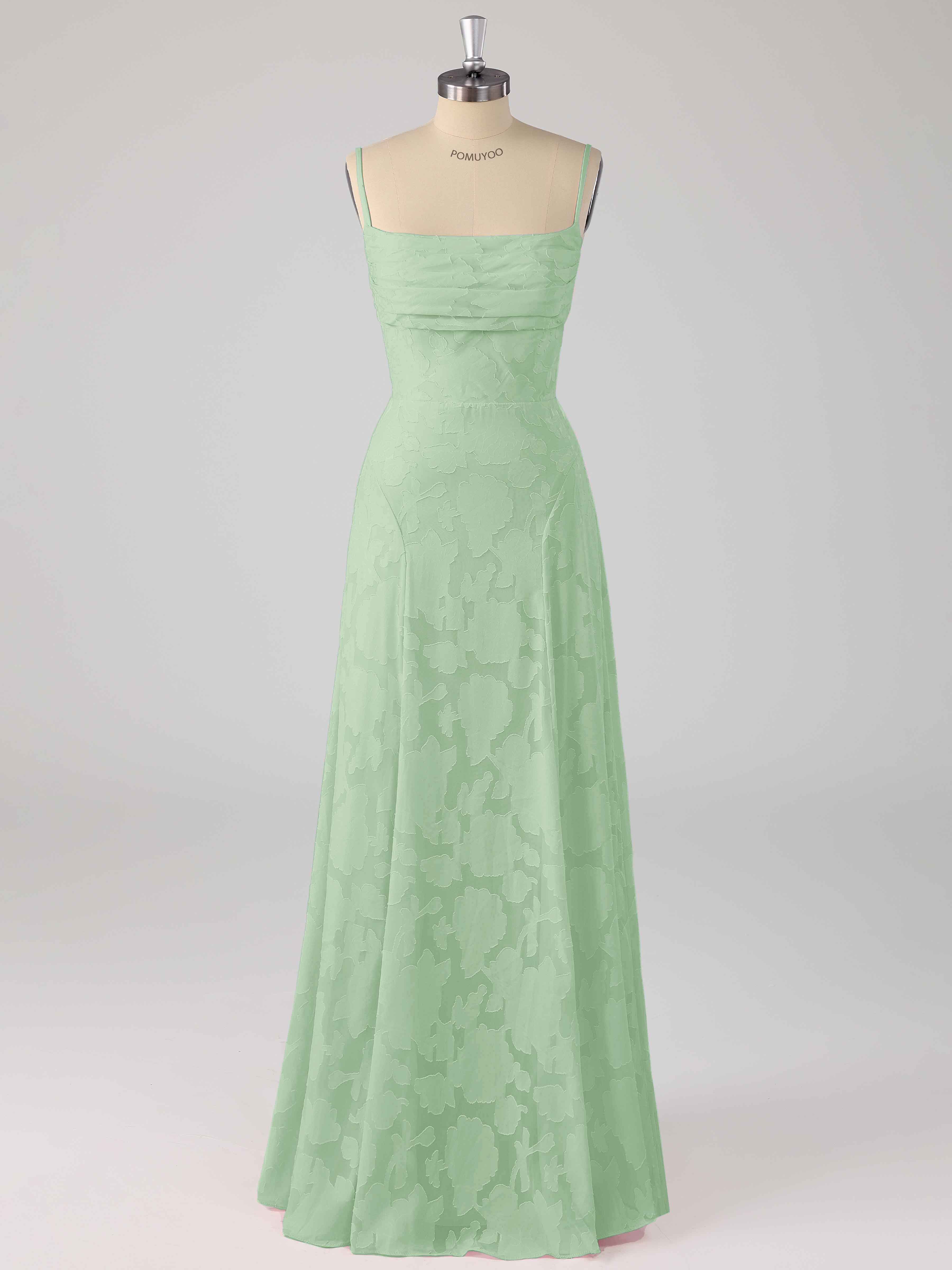 Stylish Cowl Backless Long Floral Lace Occasion Dresses